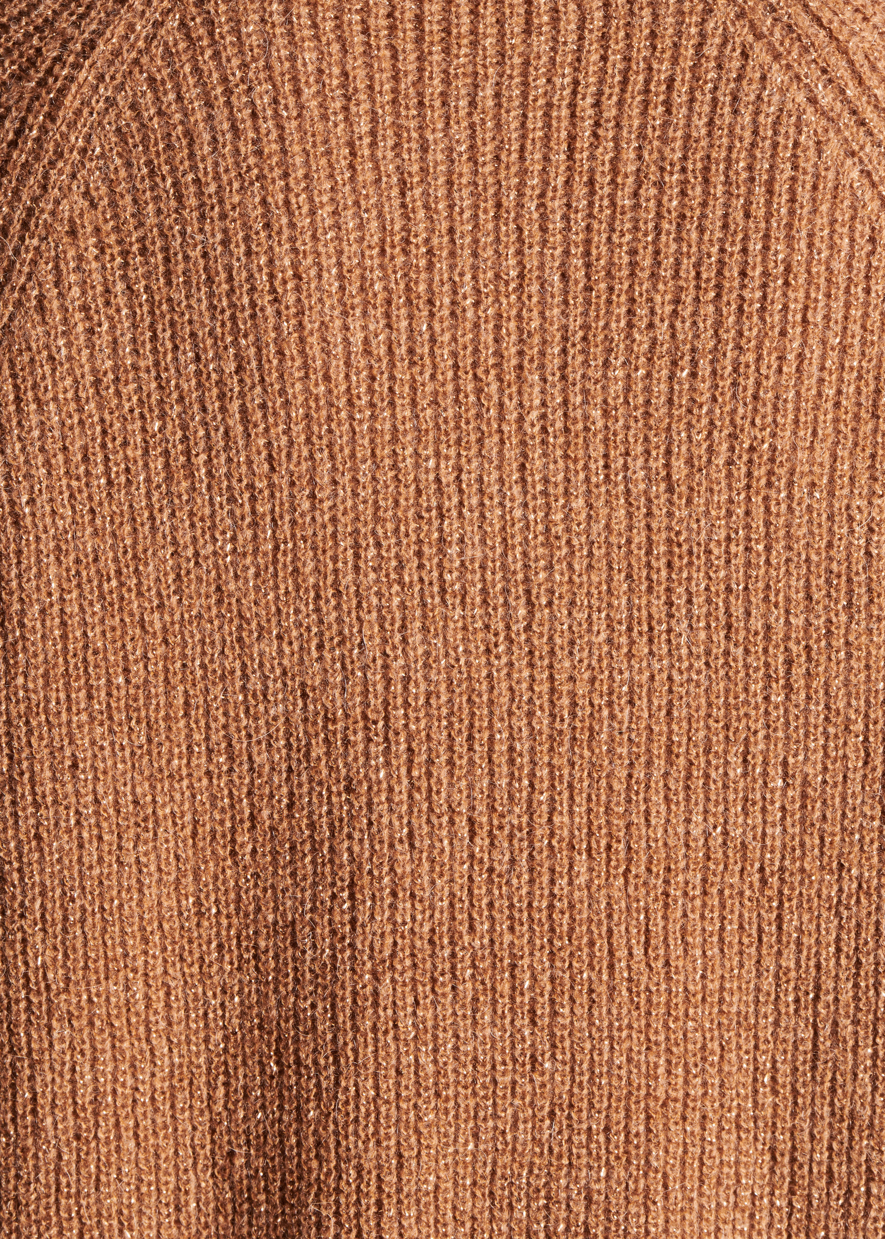 Camel buttoned shoulder wool sweater