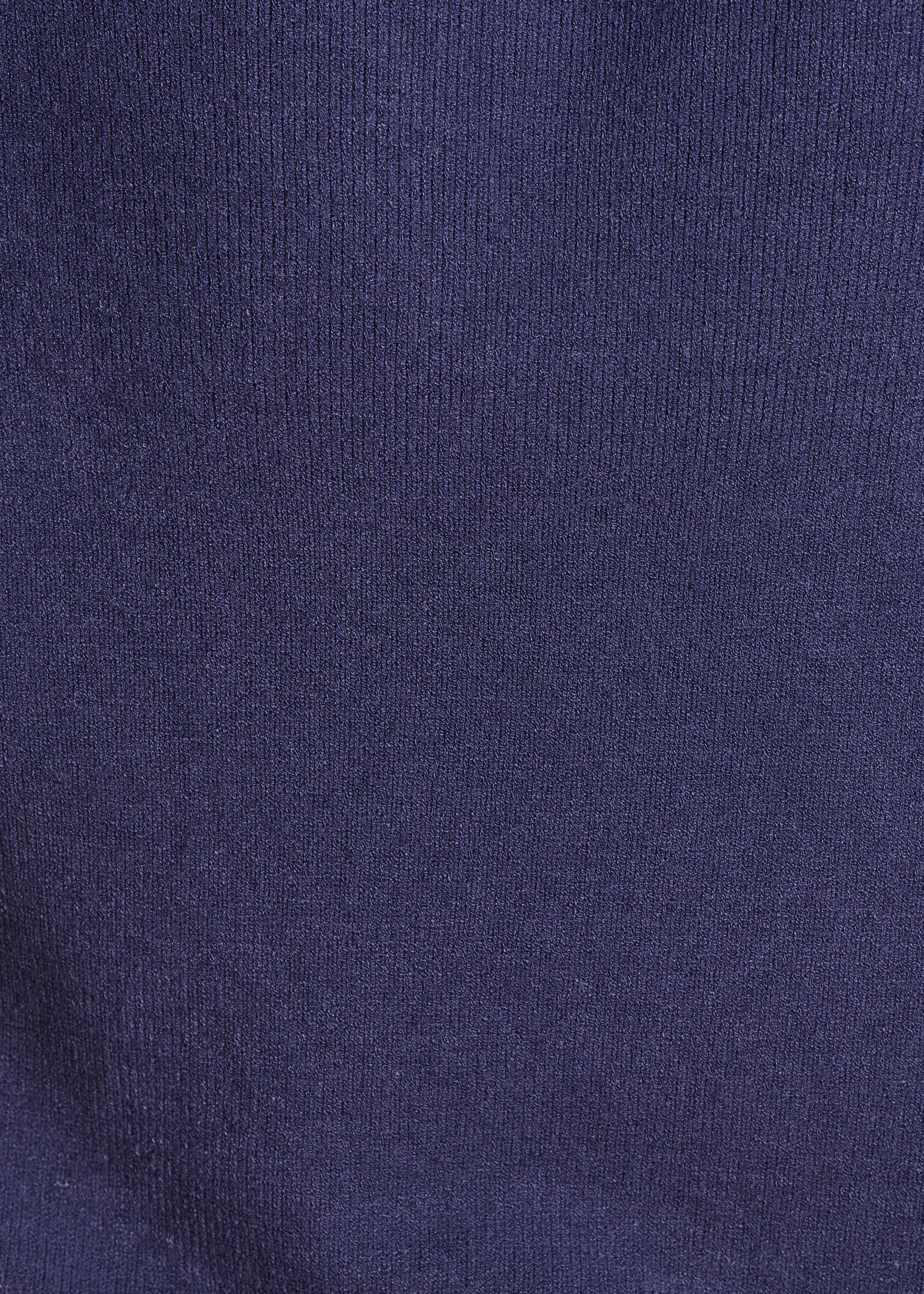 Marineblauer, gerader Pullover mit V-Ausschnitt