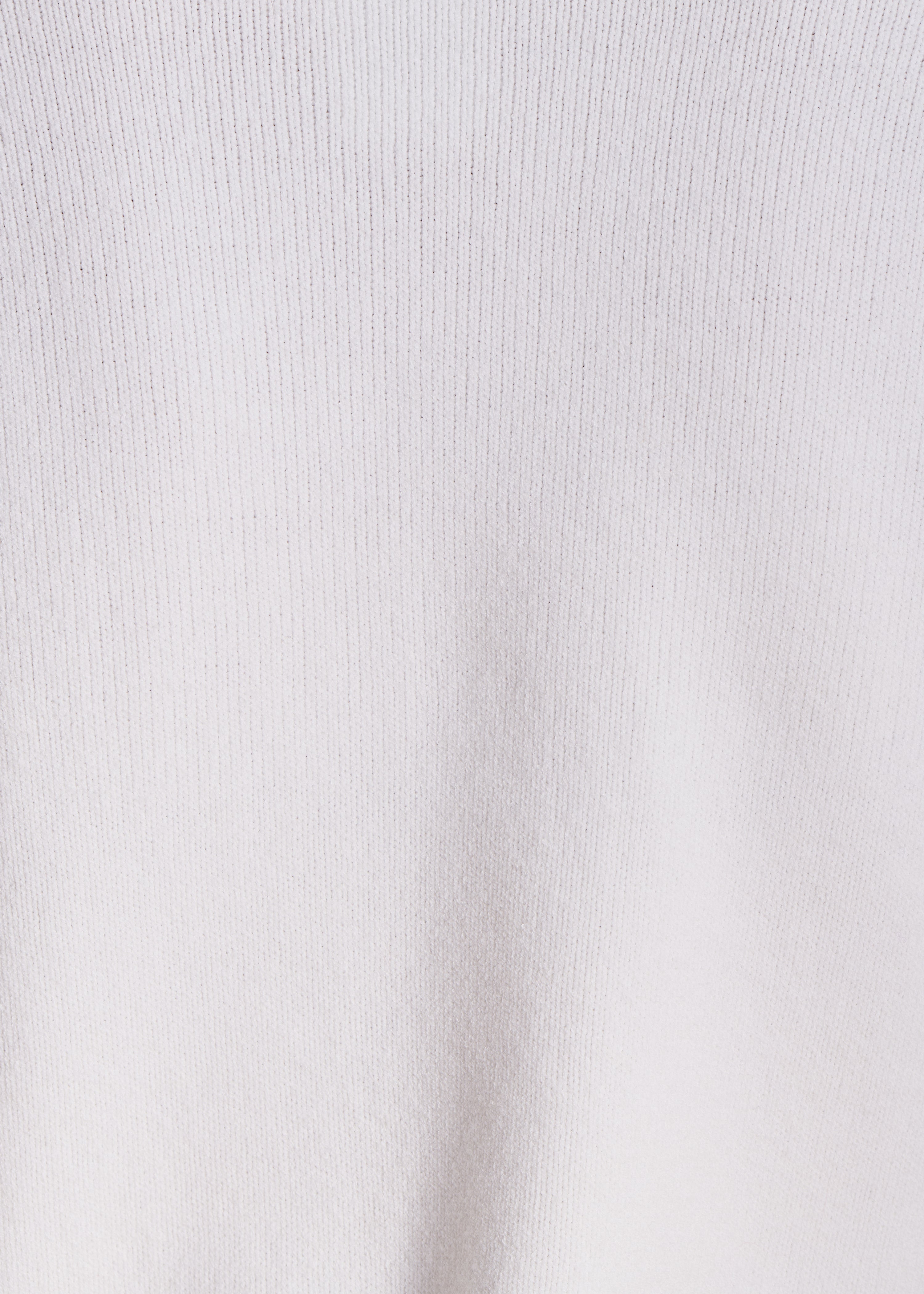 Camisola direita com decote em V em branco