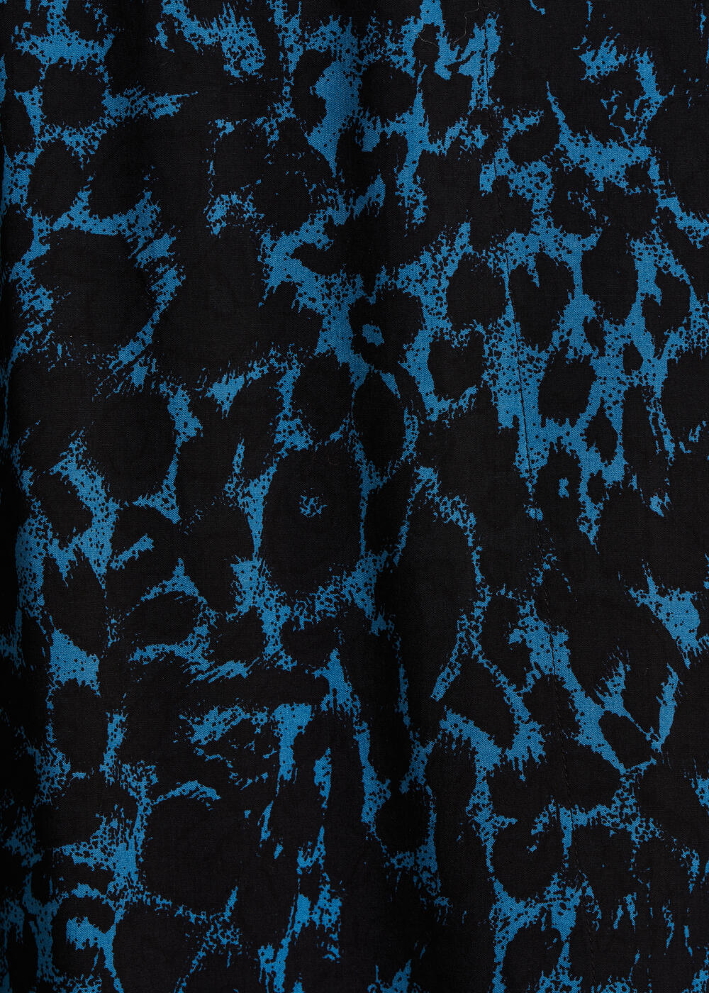 Long black & blue animal print wrap dress