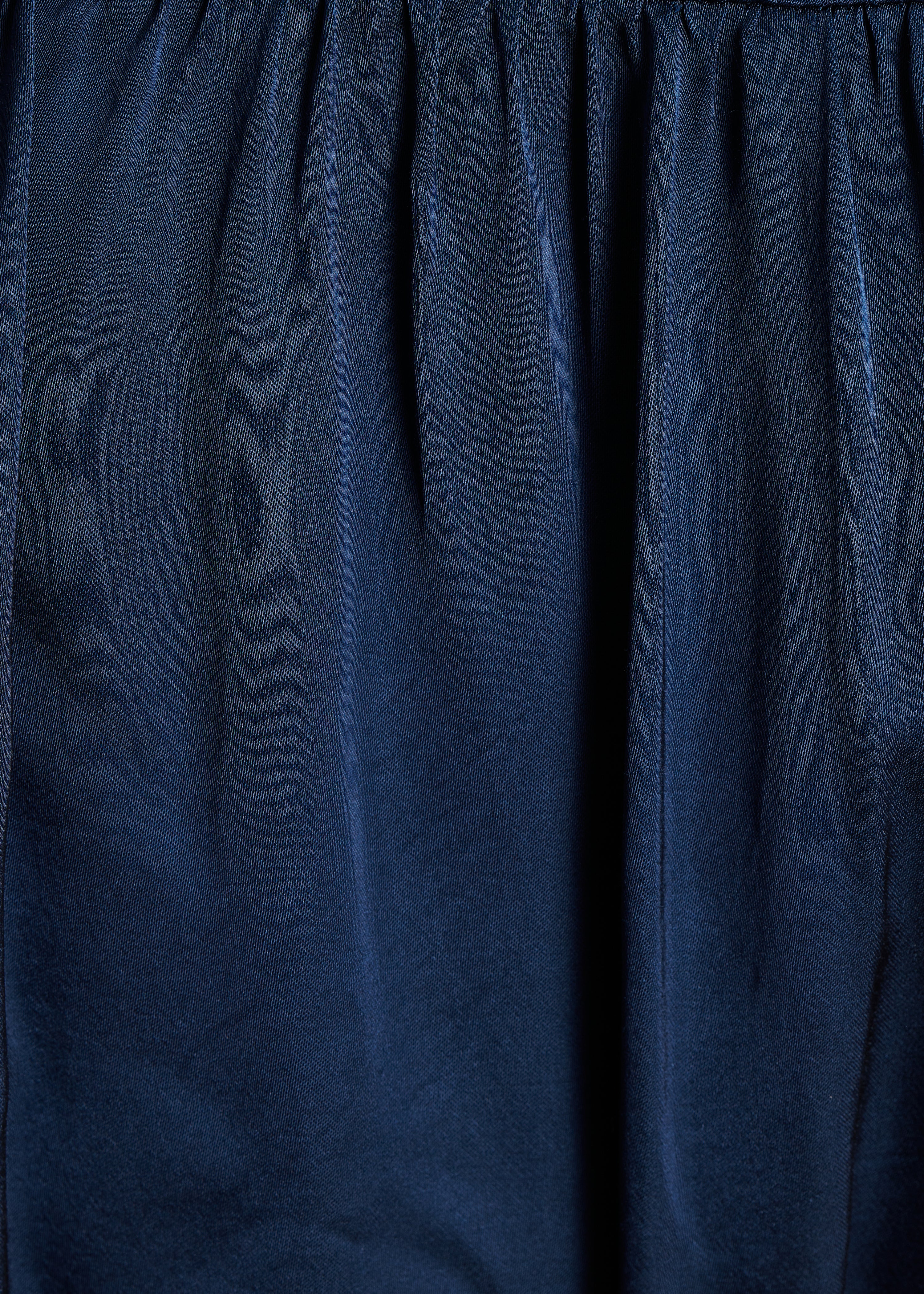 Robe courte fluide bleu pétrole en satin