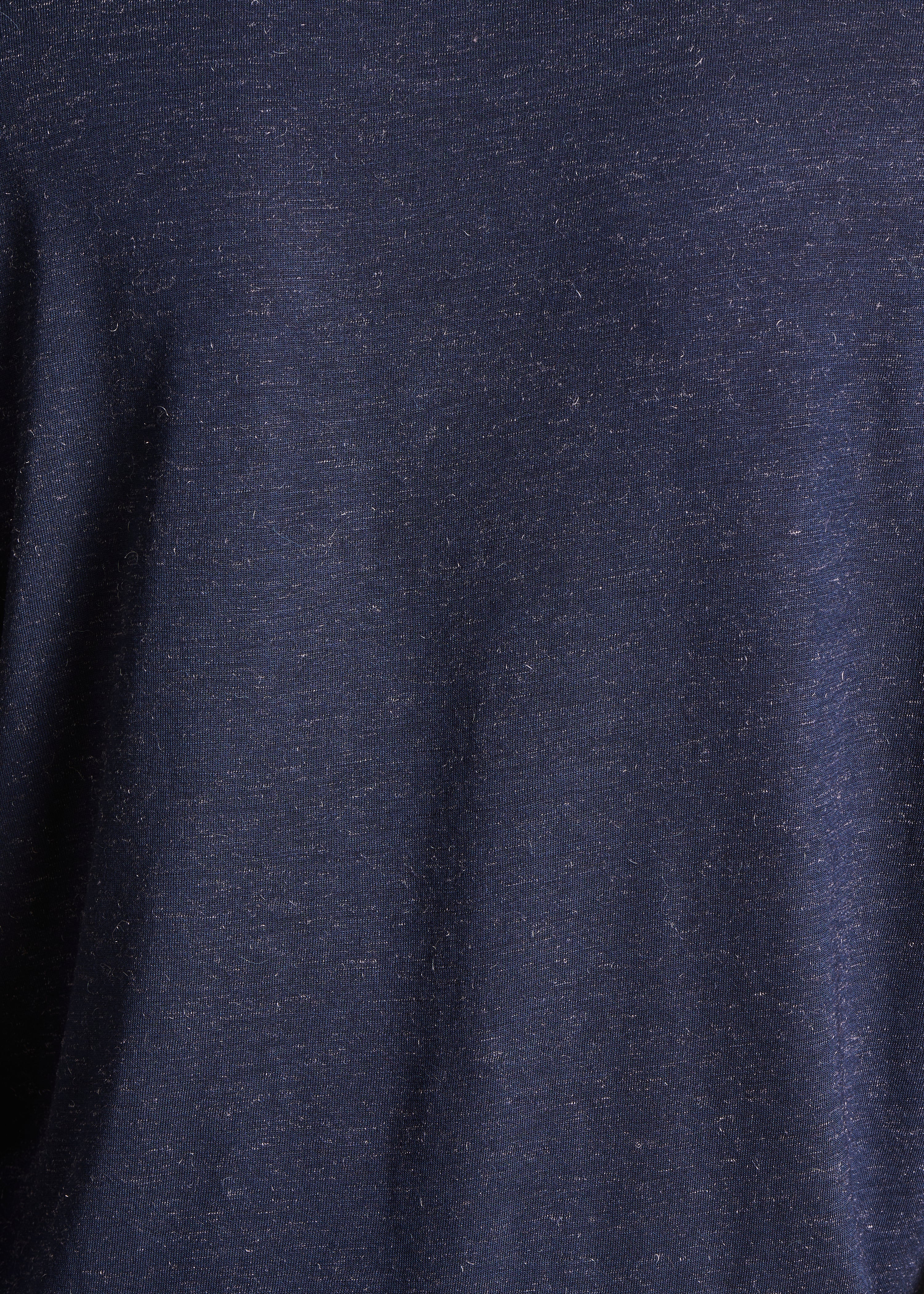 Dark blue long-sleeved lurex jersey T-shirt