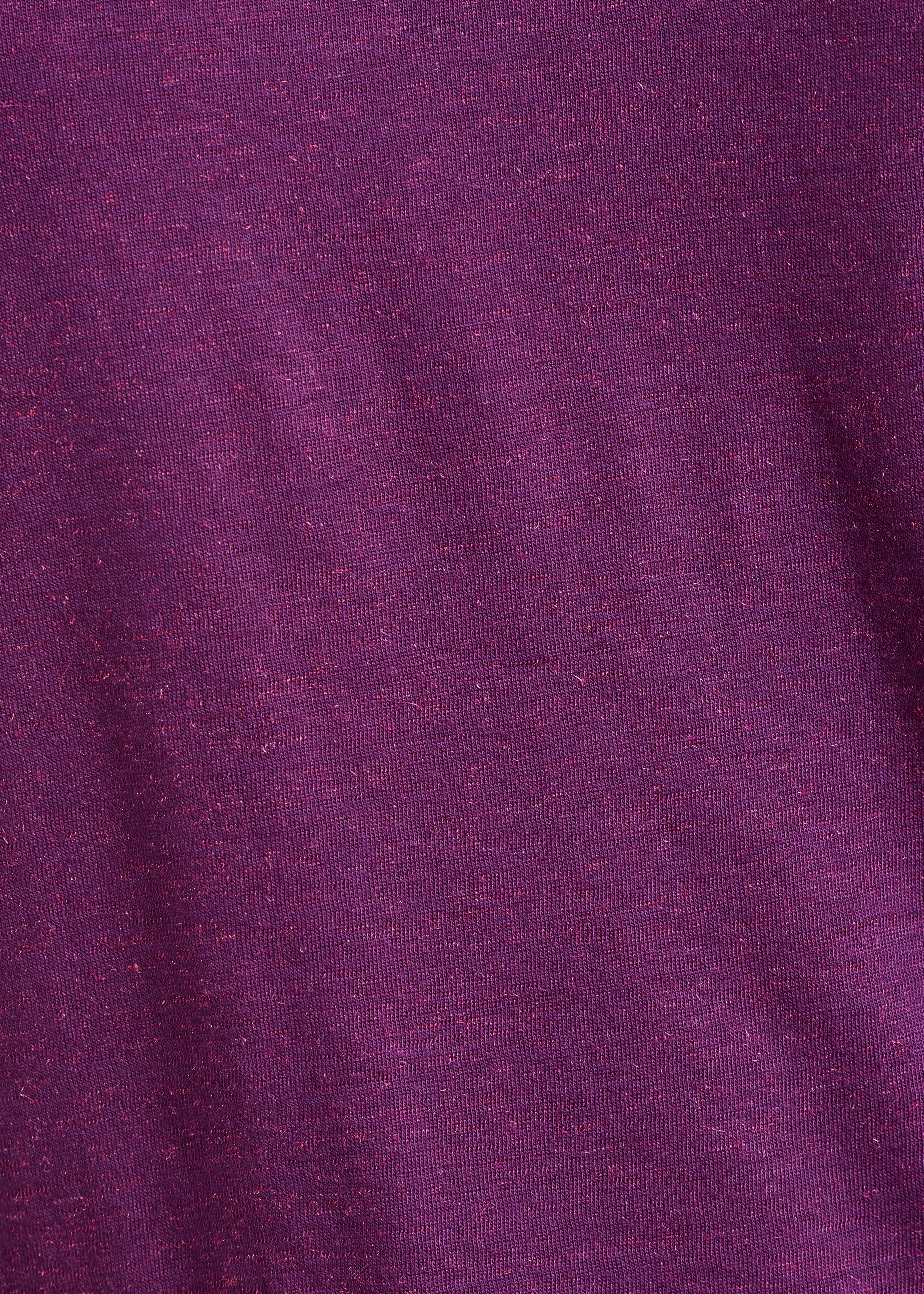 Plum long-sleeved lurex jersey T-shirt