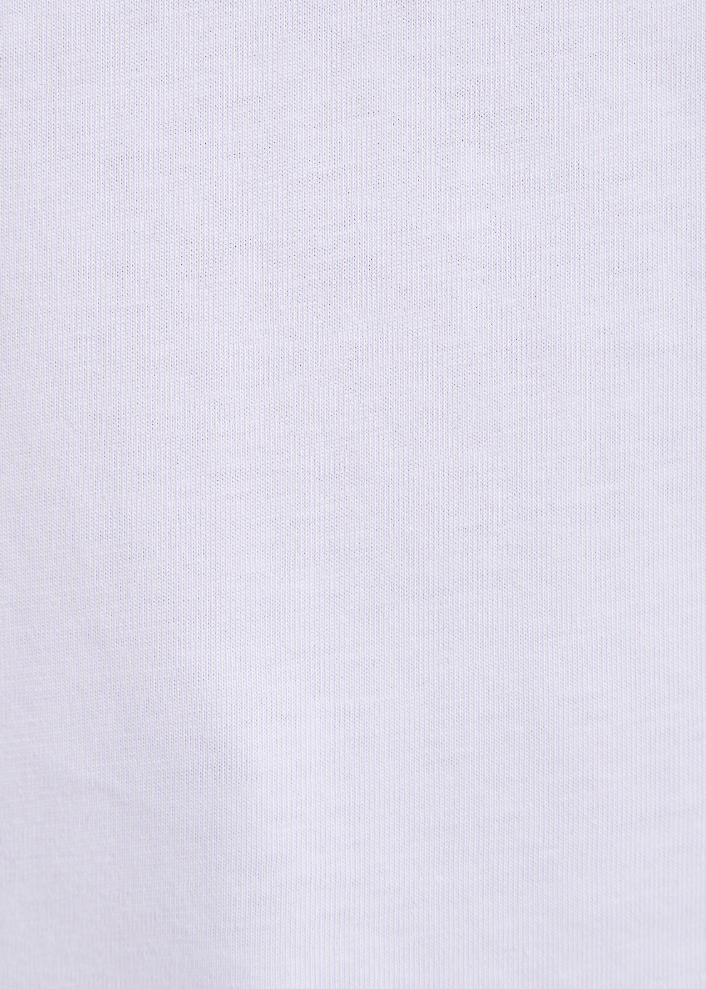 white short-sleeved cotton t-shirt with writing