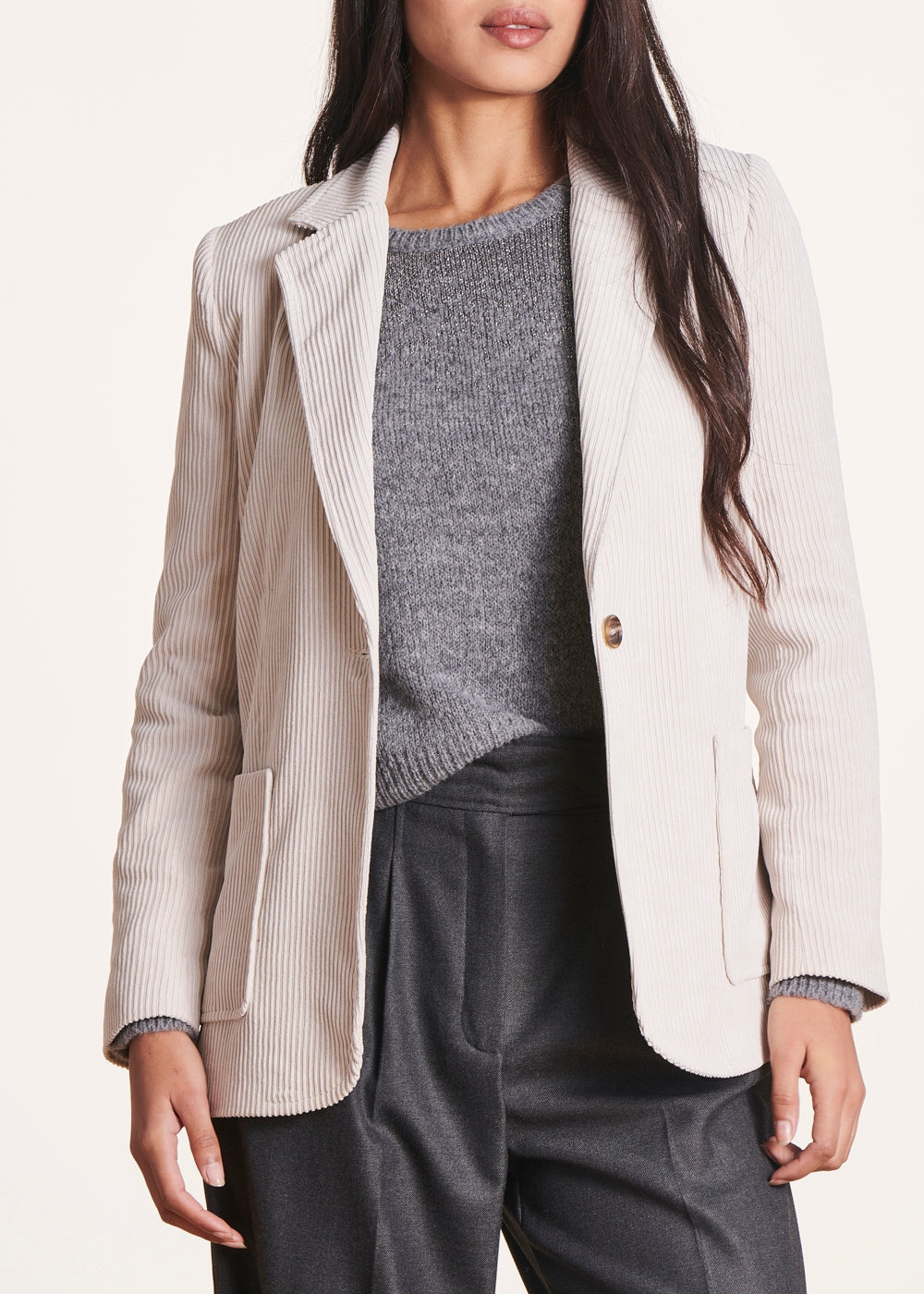 Ungebleichte Schneiderjacke aus Samt