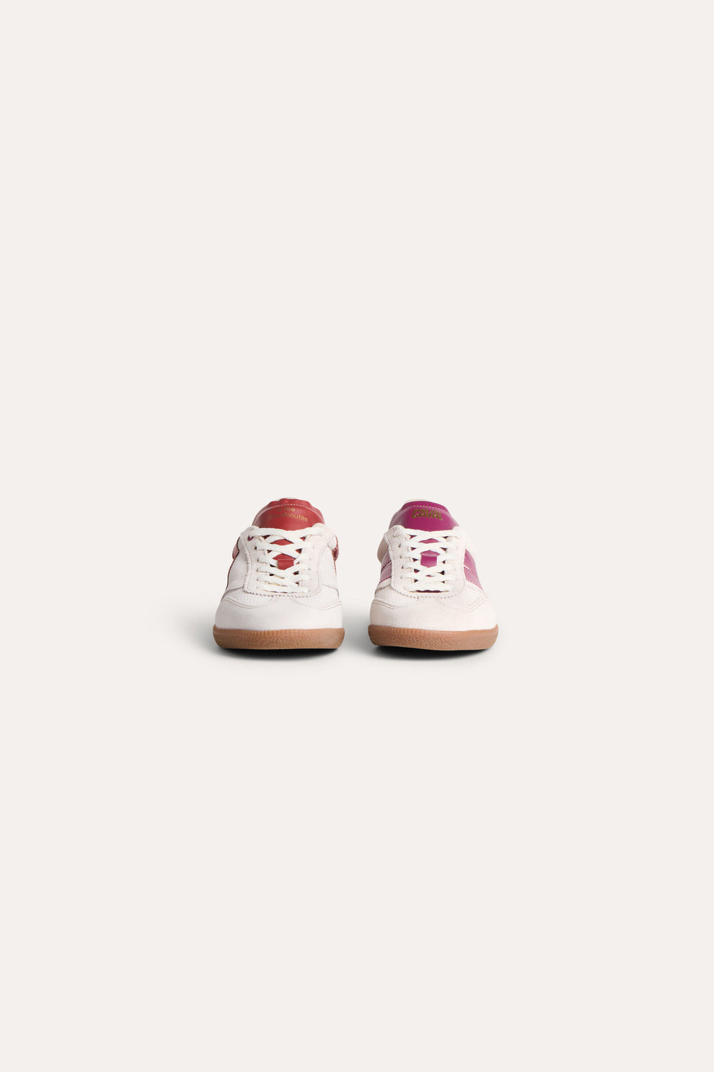 Purple asymmetrical sneakers