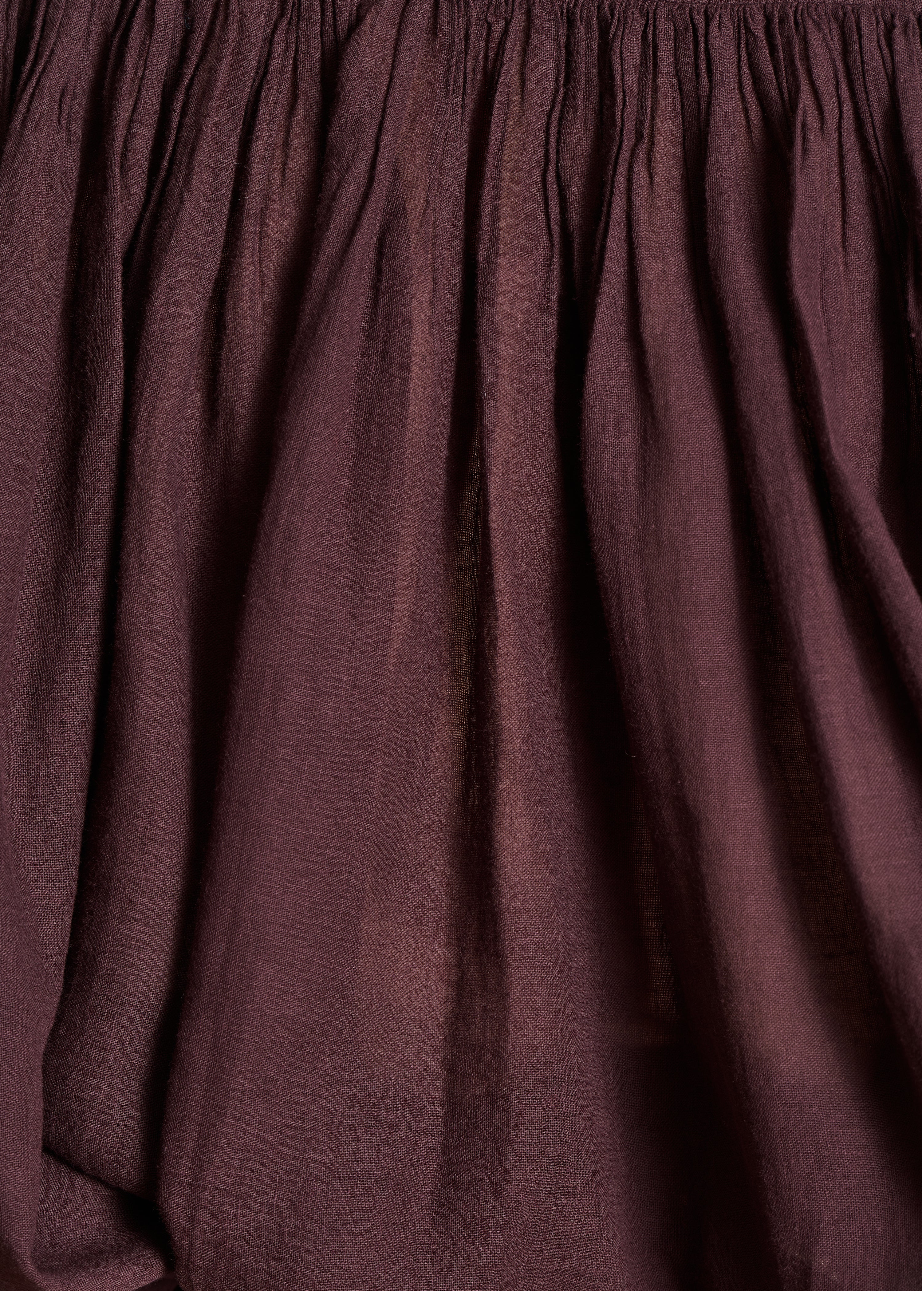 Chemise marron en voile de coton fluide