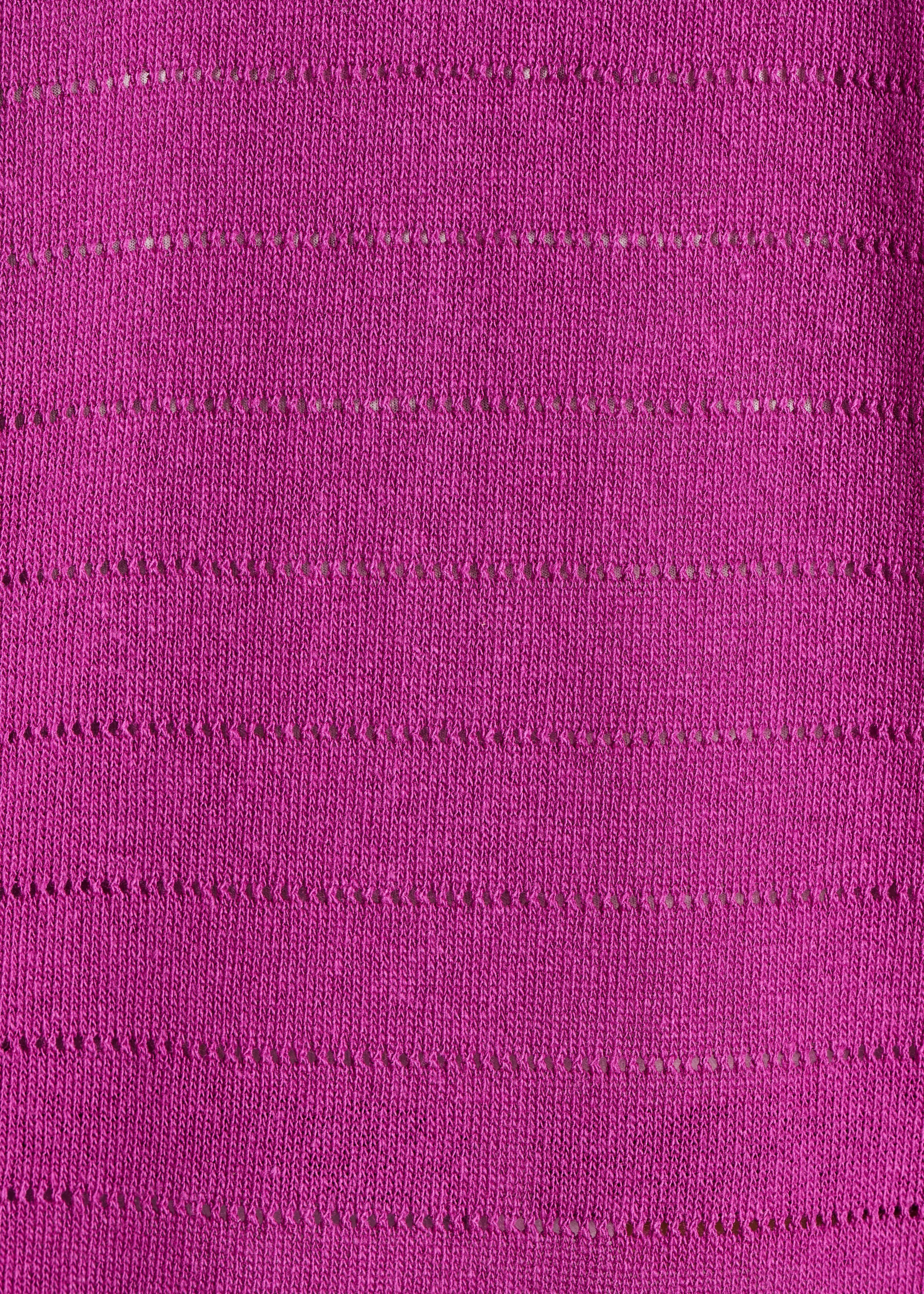 Lightweight purple openwork vest with short sleeves