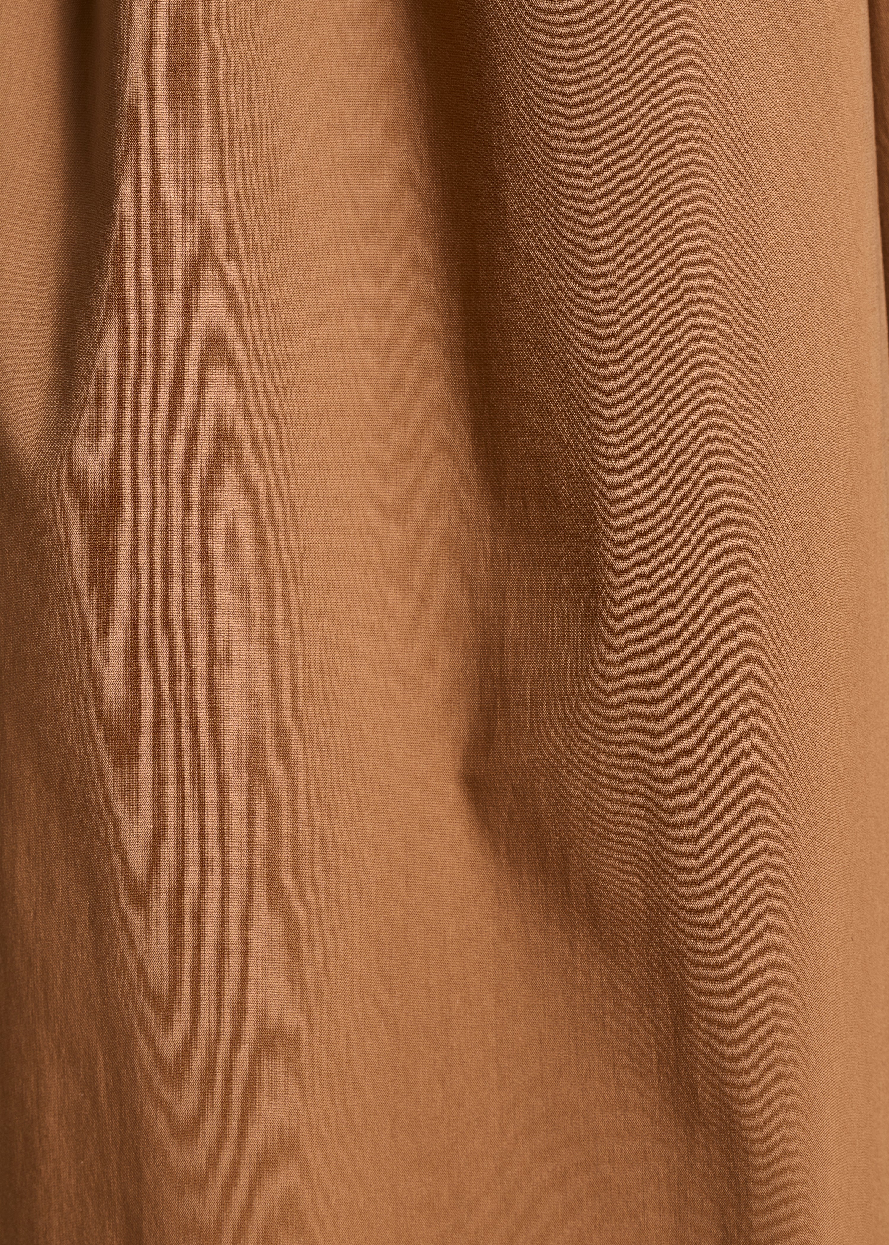 Wide brown 7/8-length trousers with tie belt