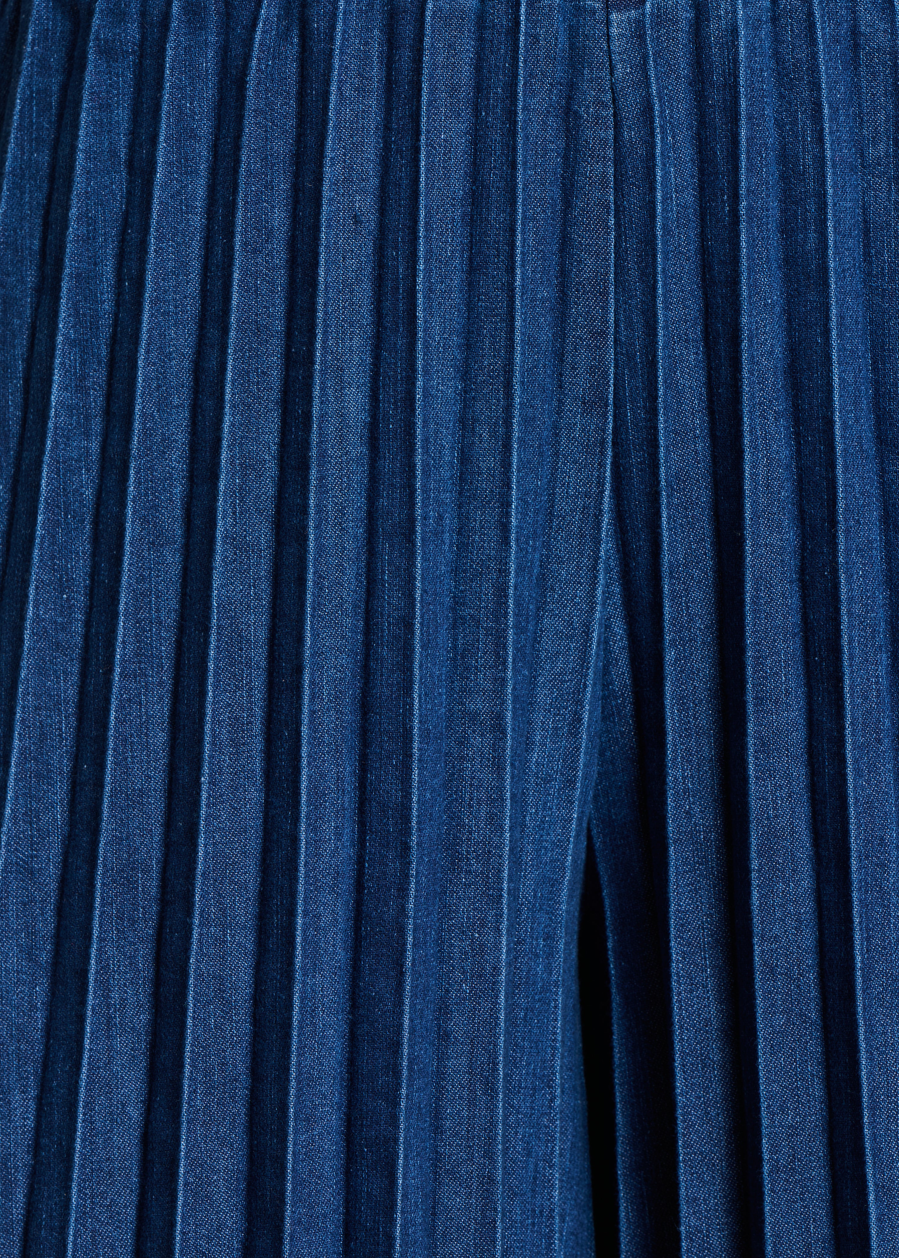 Pantalon jupe culotte en jean taille élastiquée