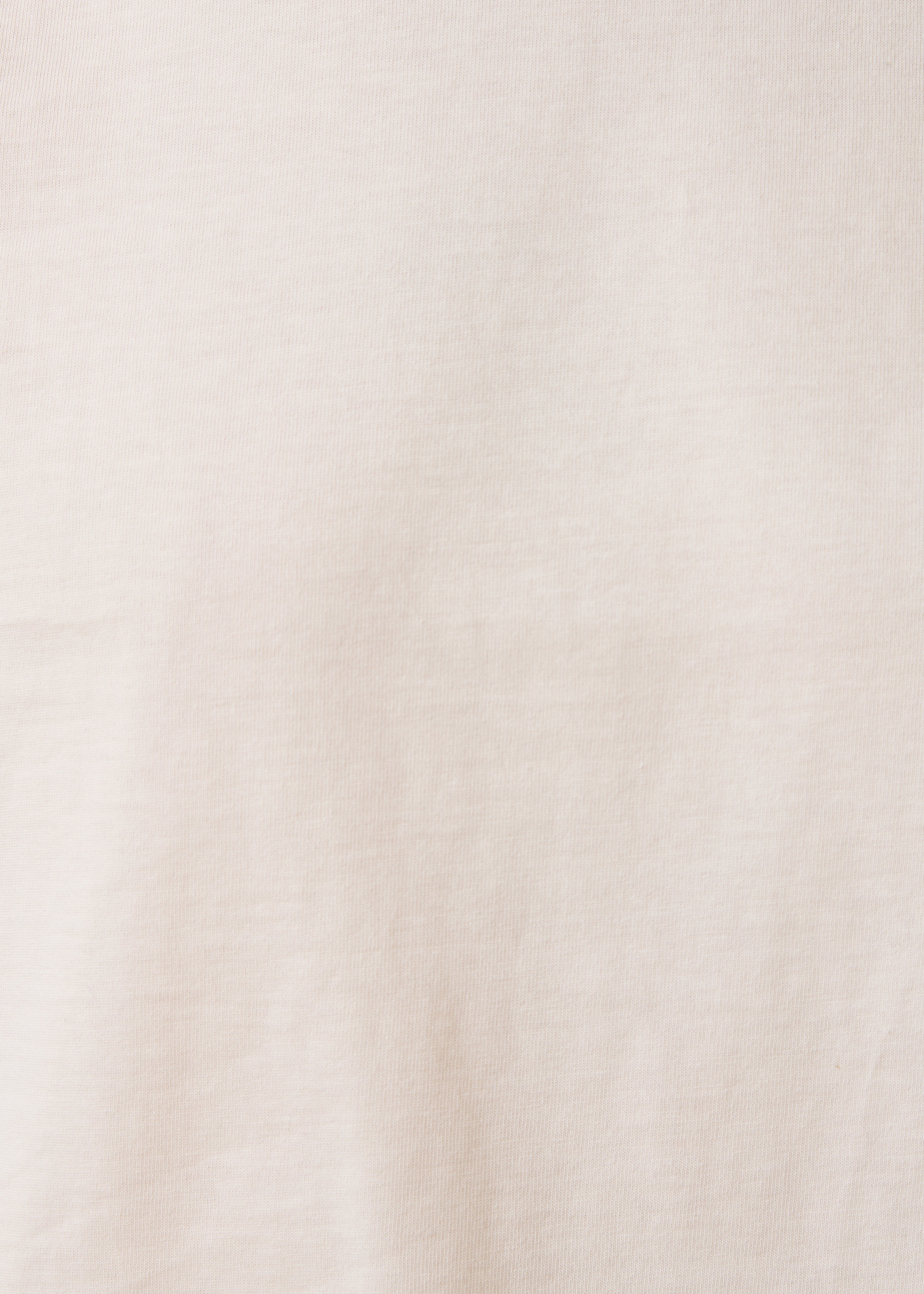 Beige T-shirt met korte mouwen van biologisch katoen