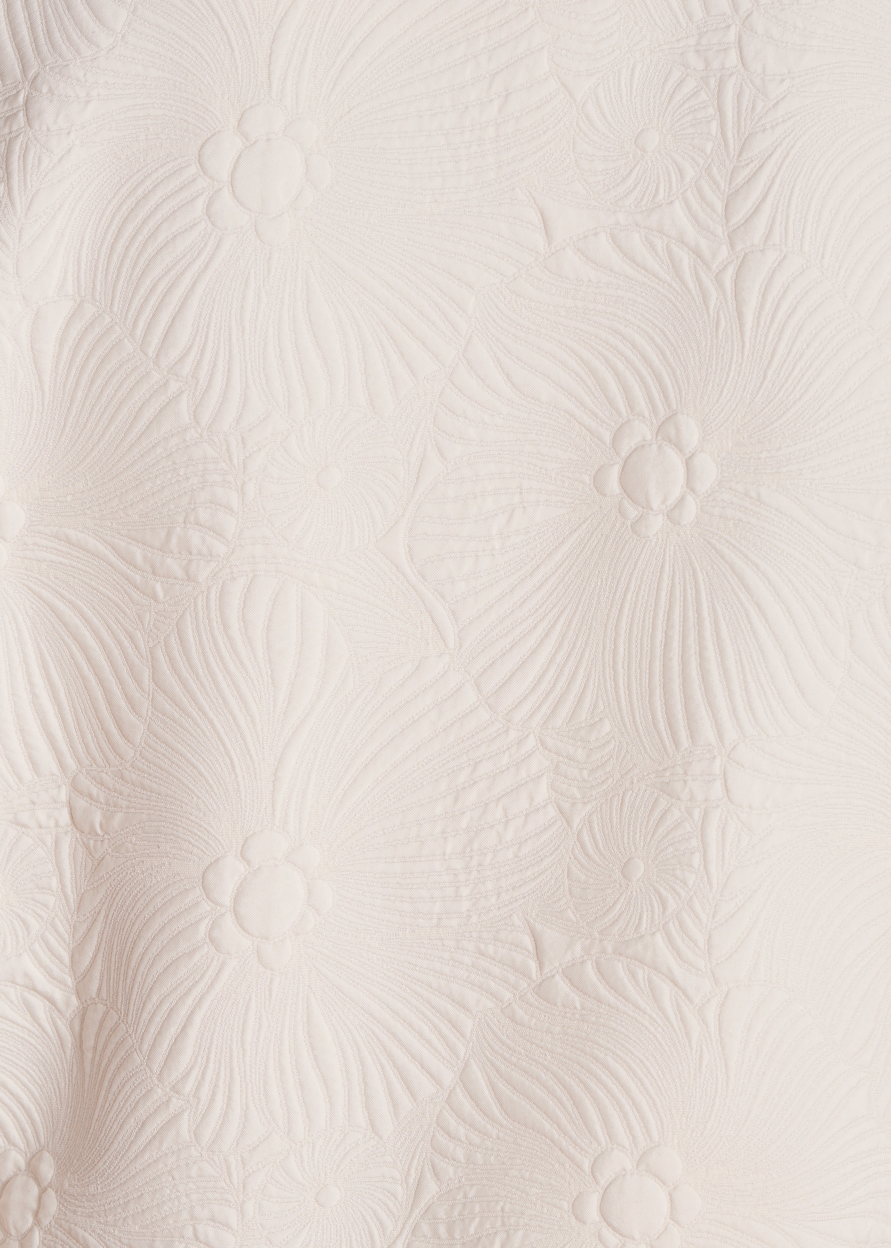 Short jacket in ecru jacquard with shirt collar