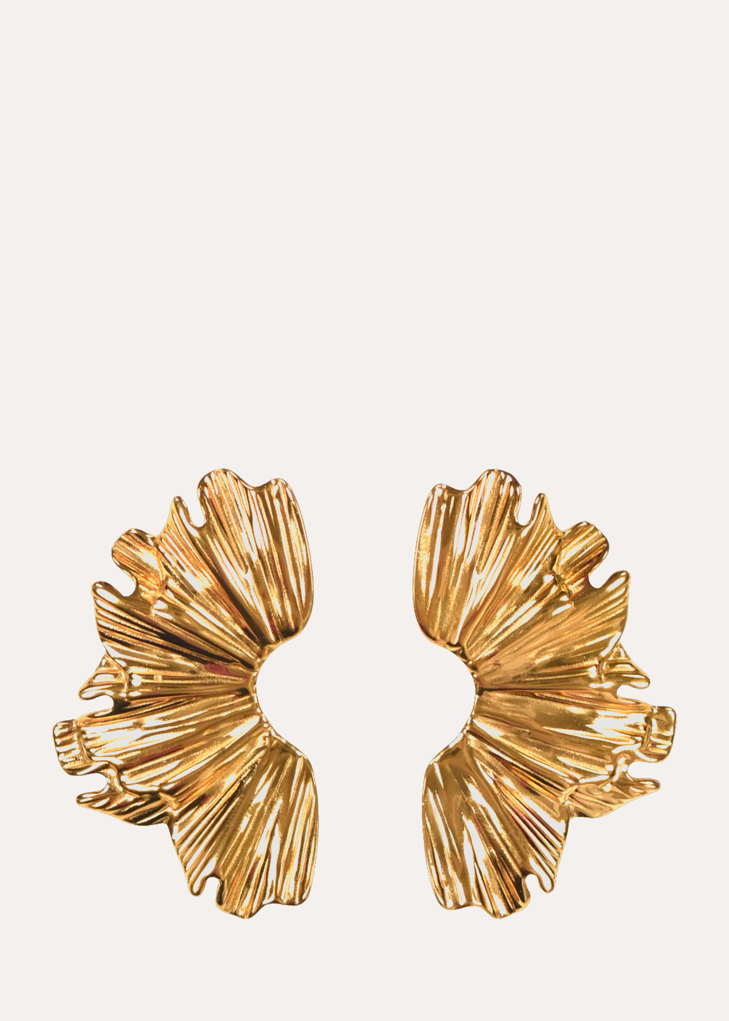 Boucles d'oreilles dorées en demi-cercle