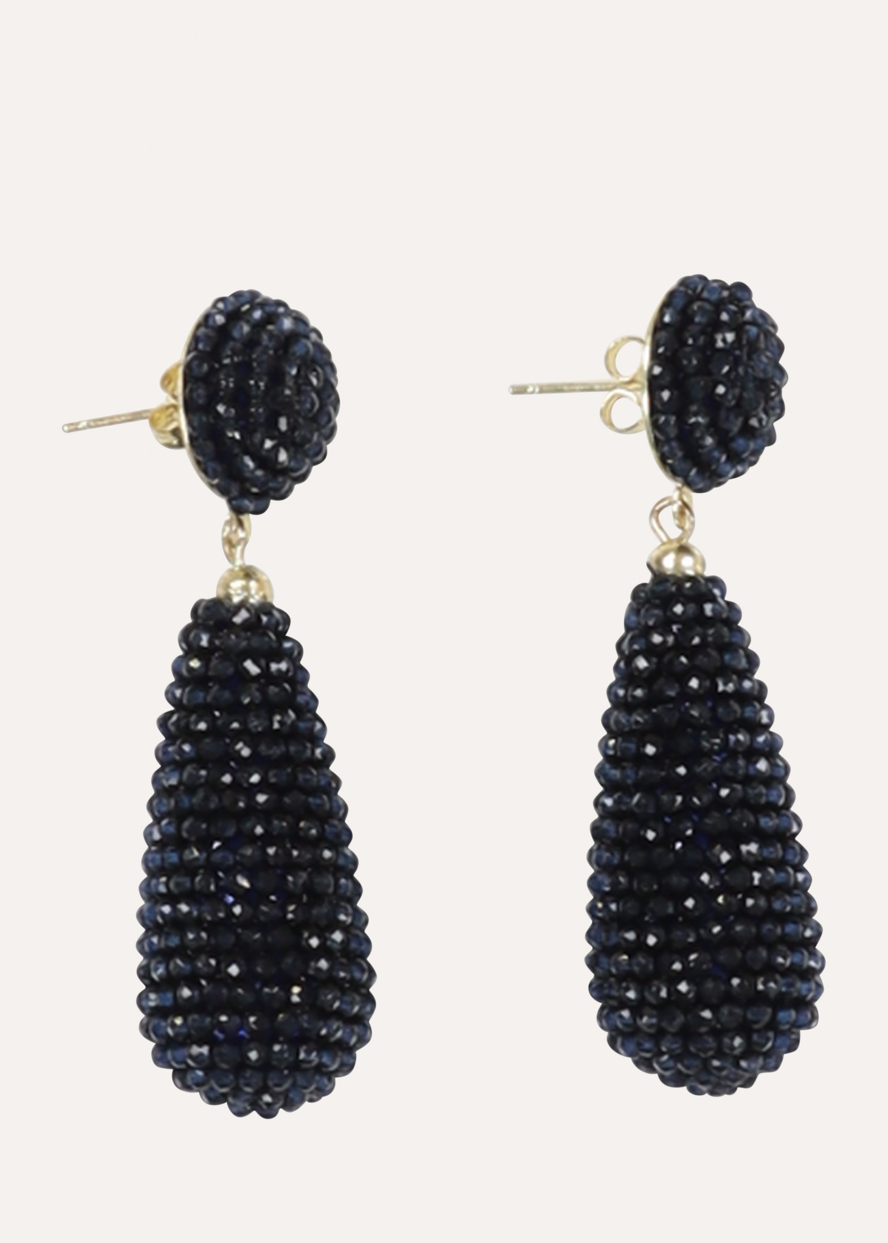 Boucles d'oreilles longues bleues