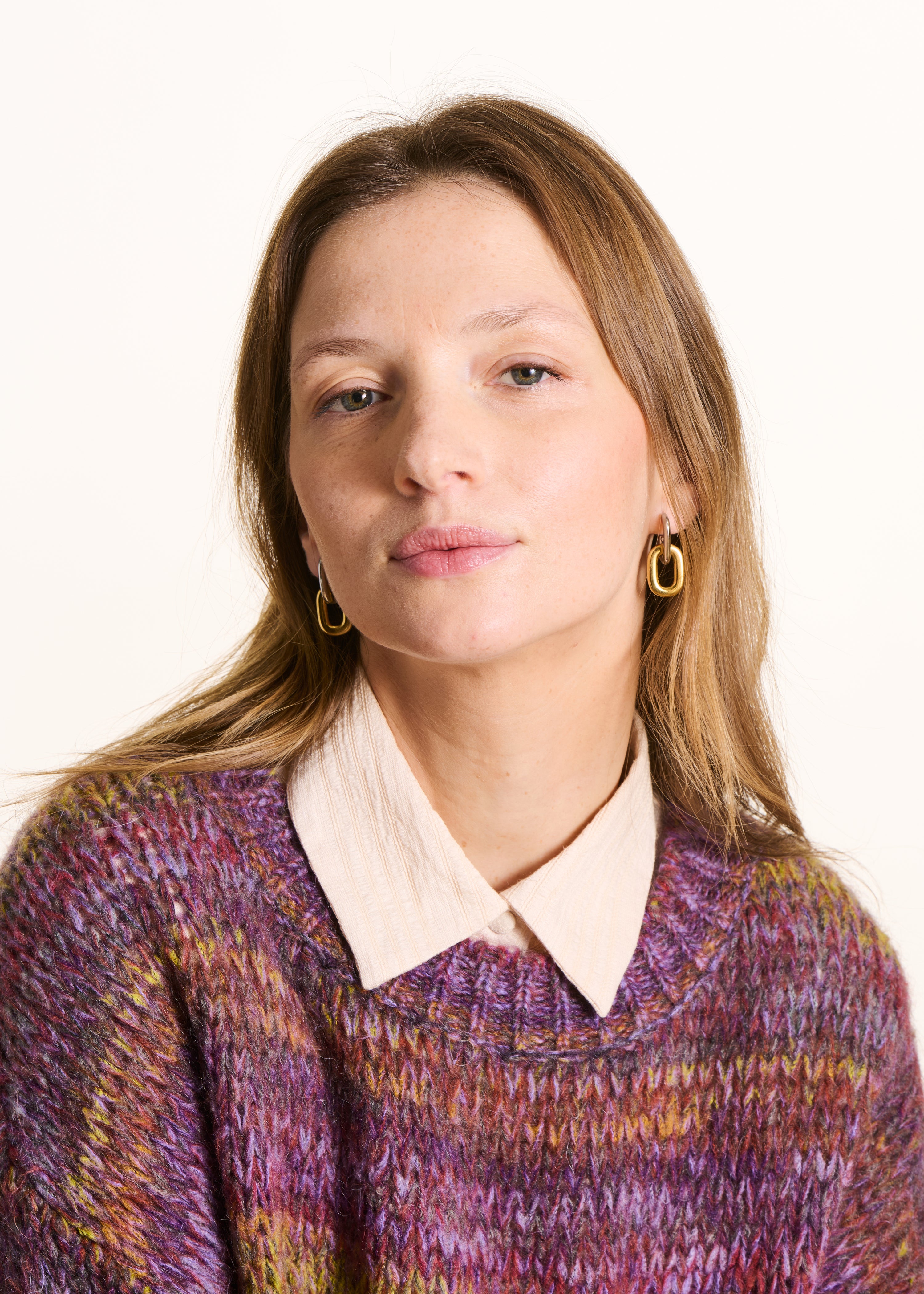 Gouden hangende oorbellen