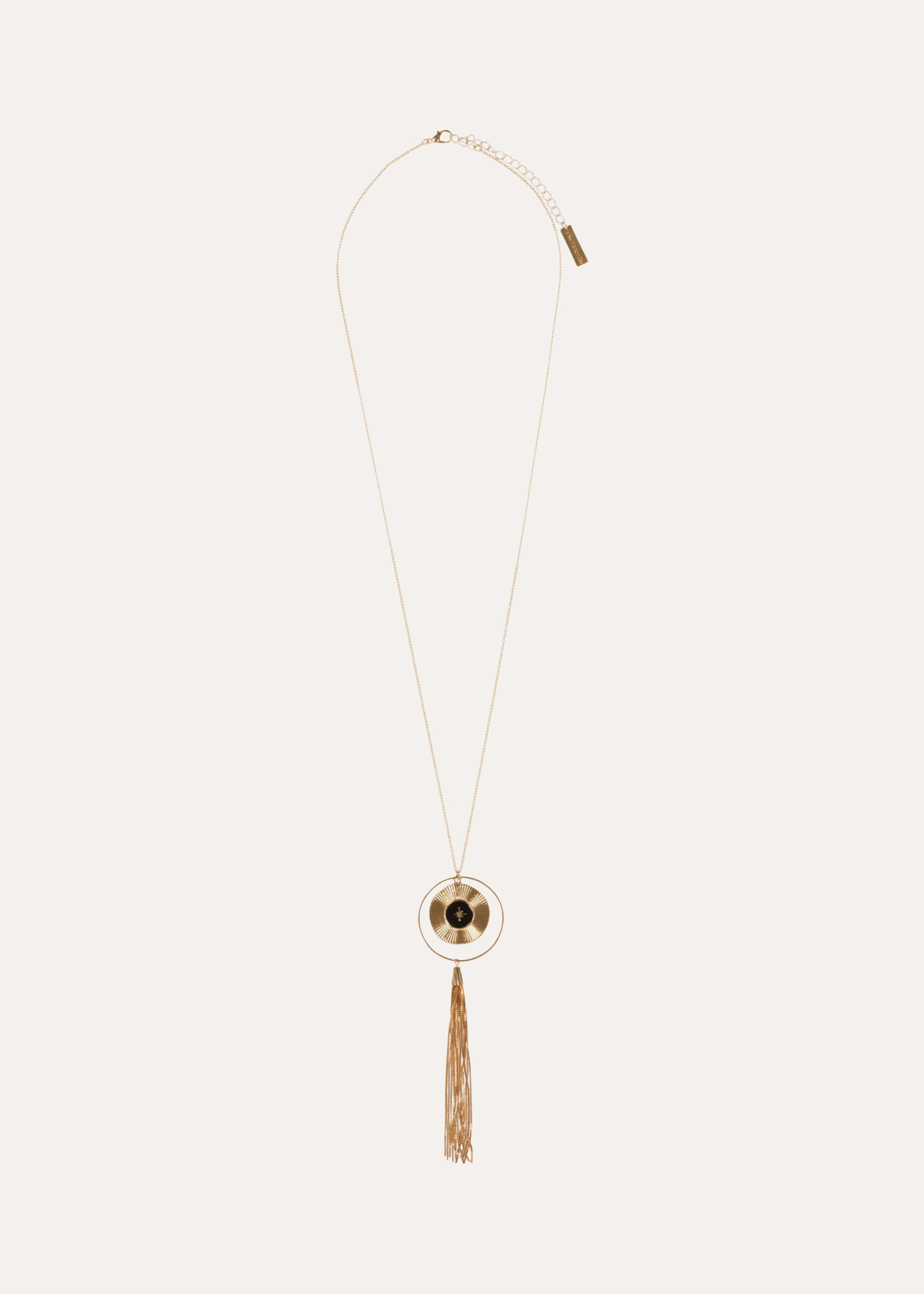 Collier sautoir doré réglable