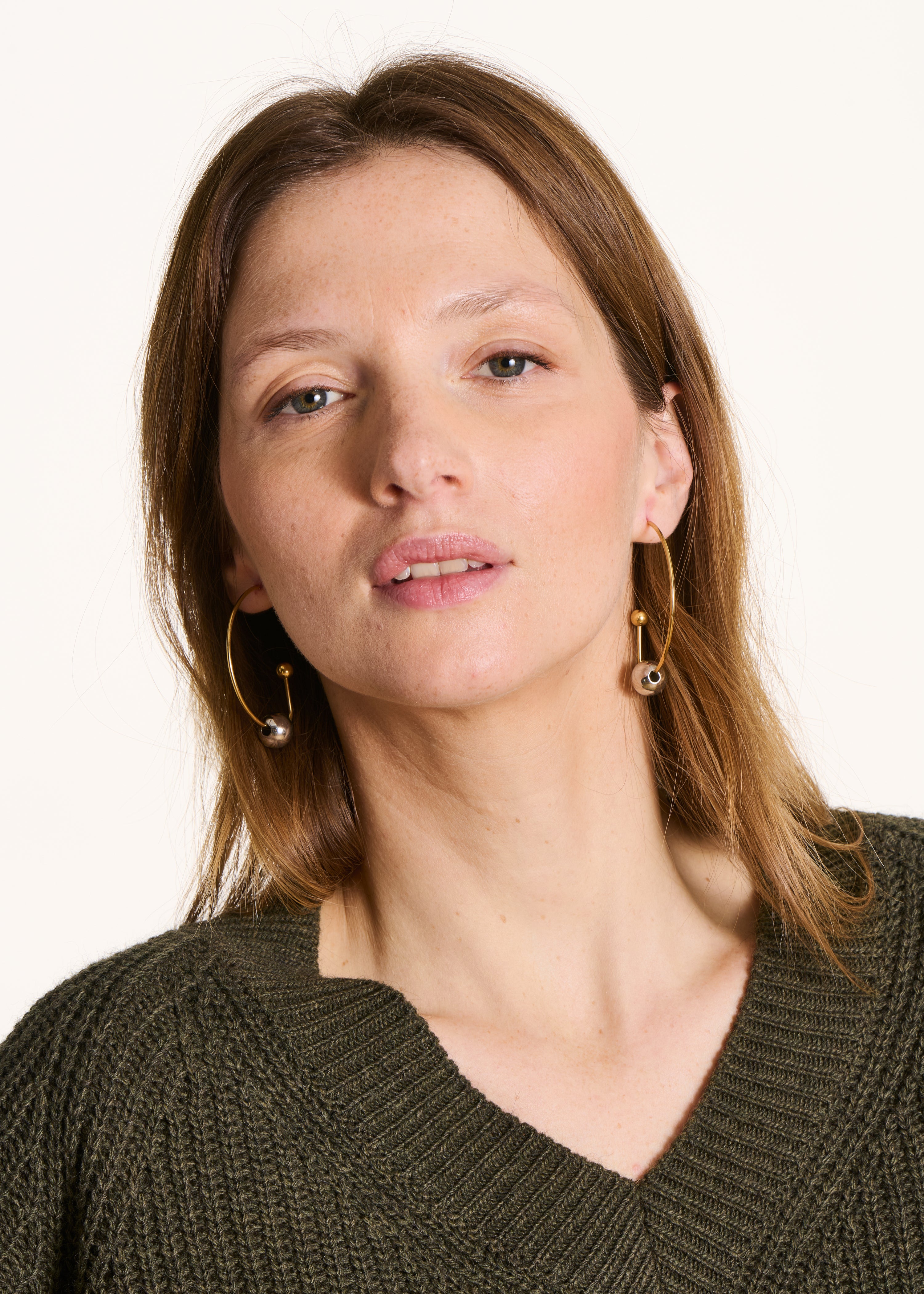 Gouden creolen oorbellen