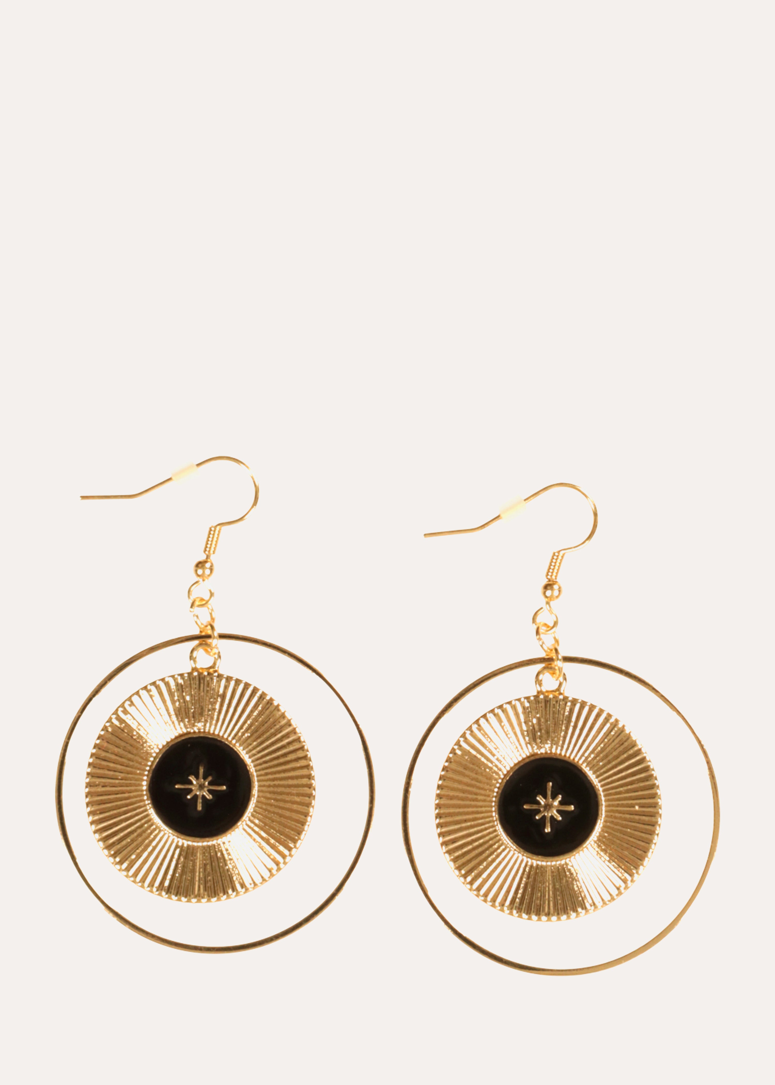 Long gold earrings