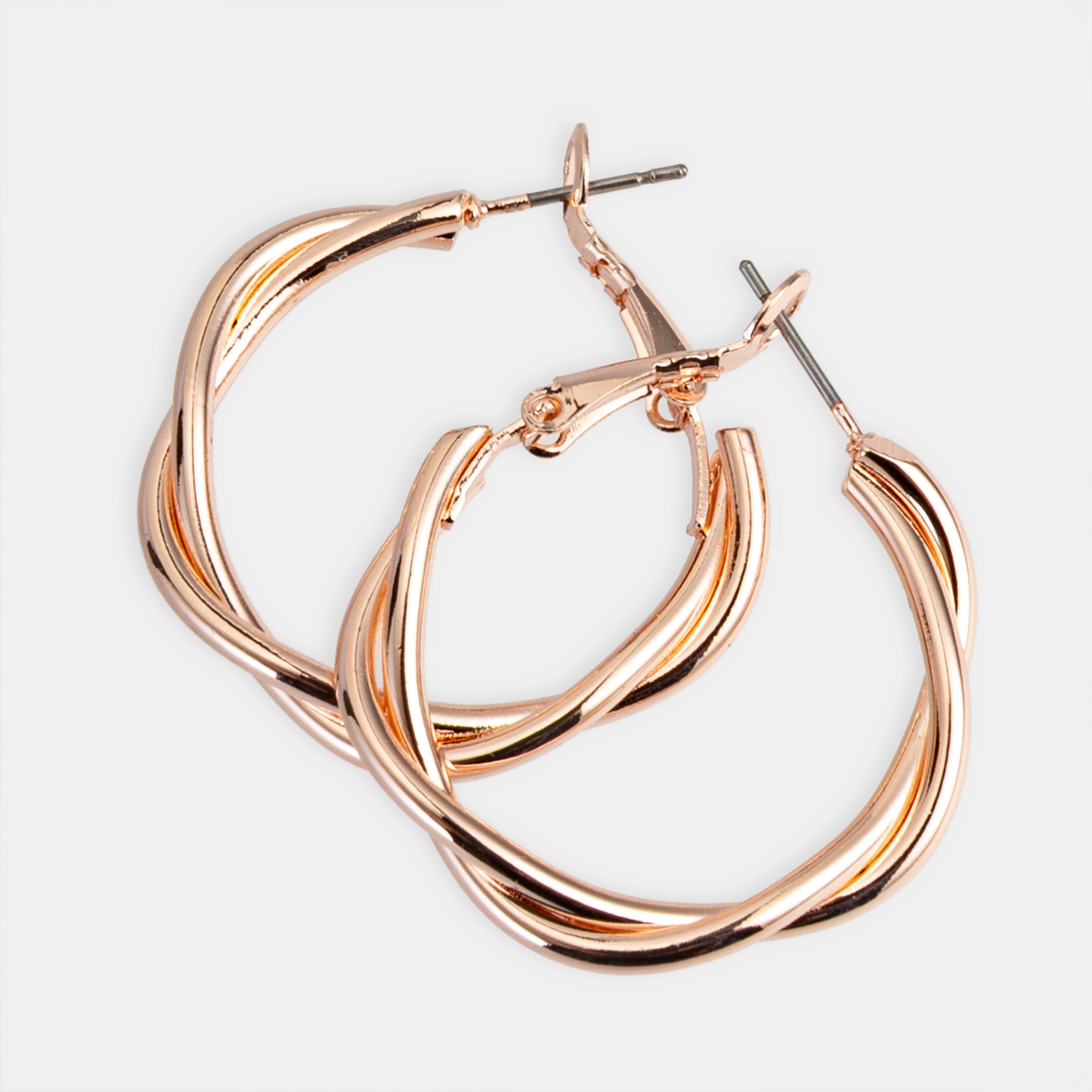 Rose gold hoop earrings