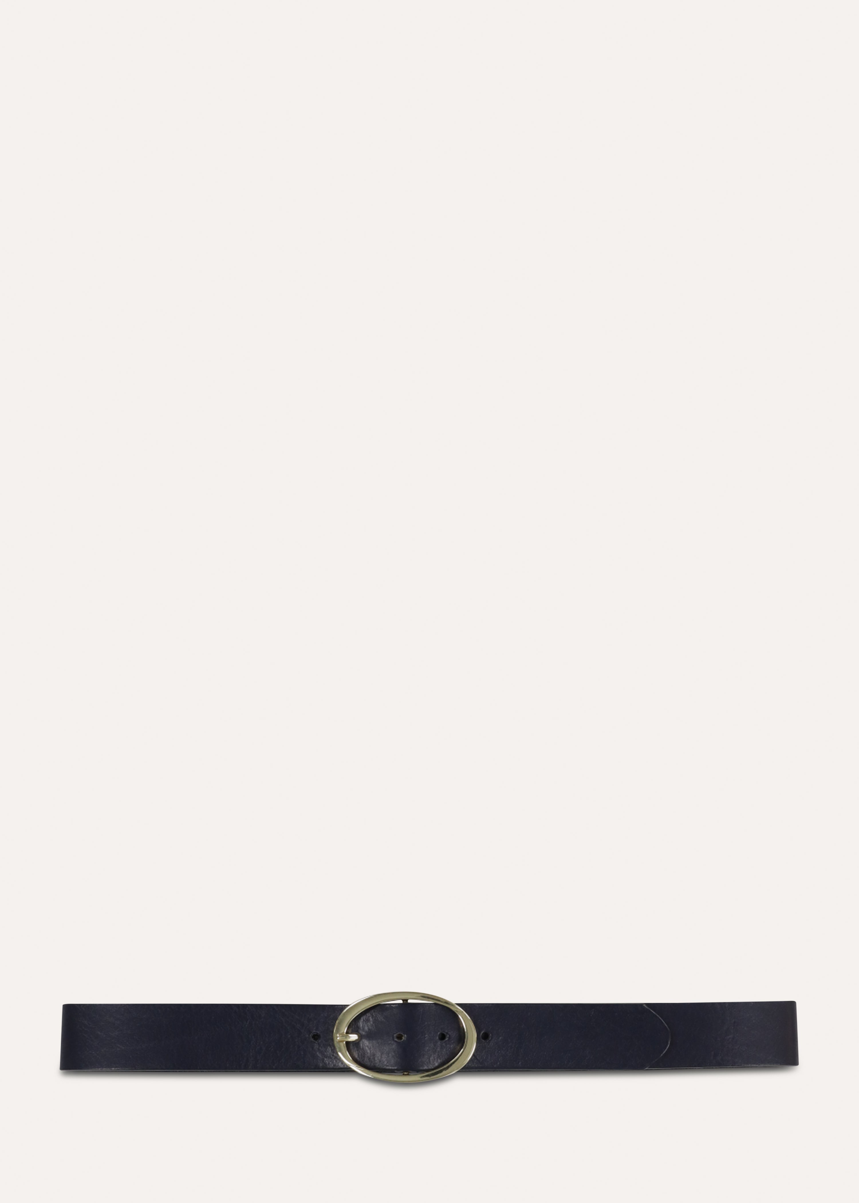 Ceinture en cuir bleu marine boucle ovale