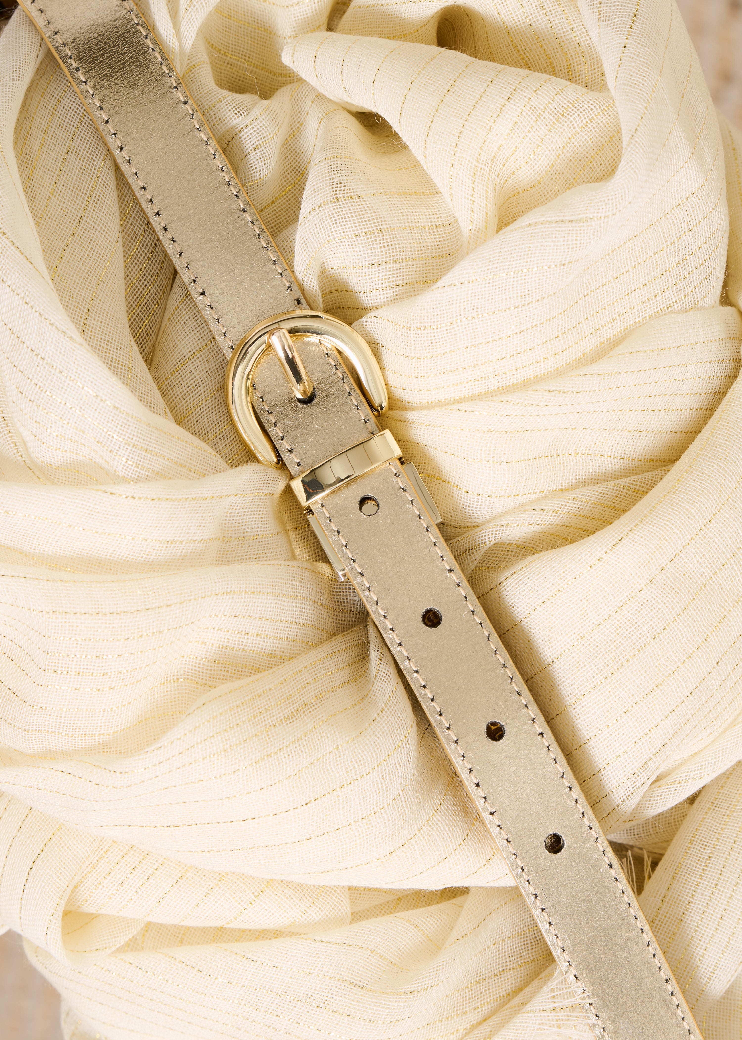 Brown leopard effect leather belt