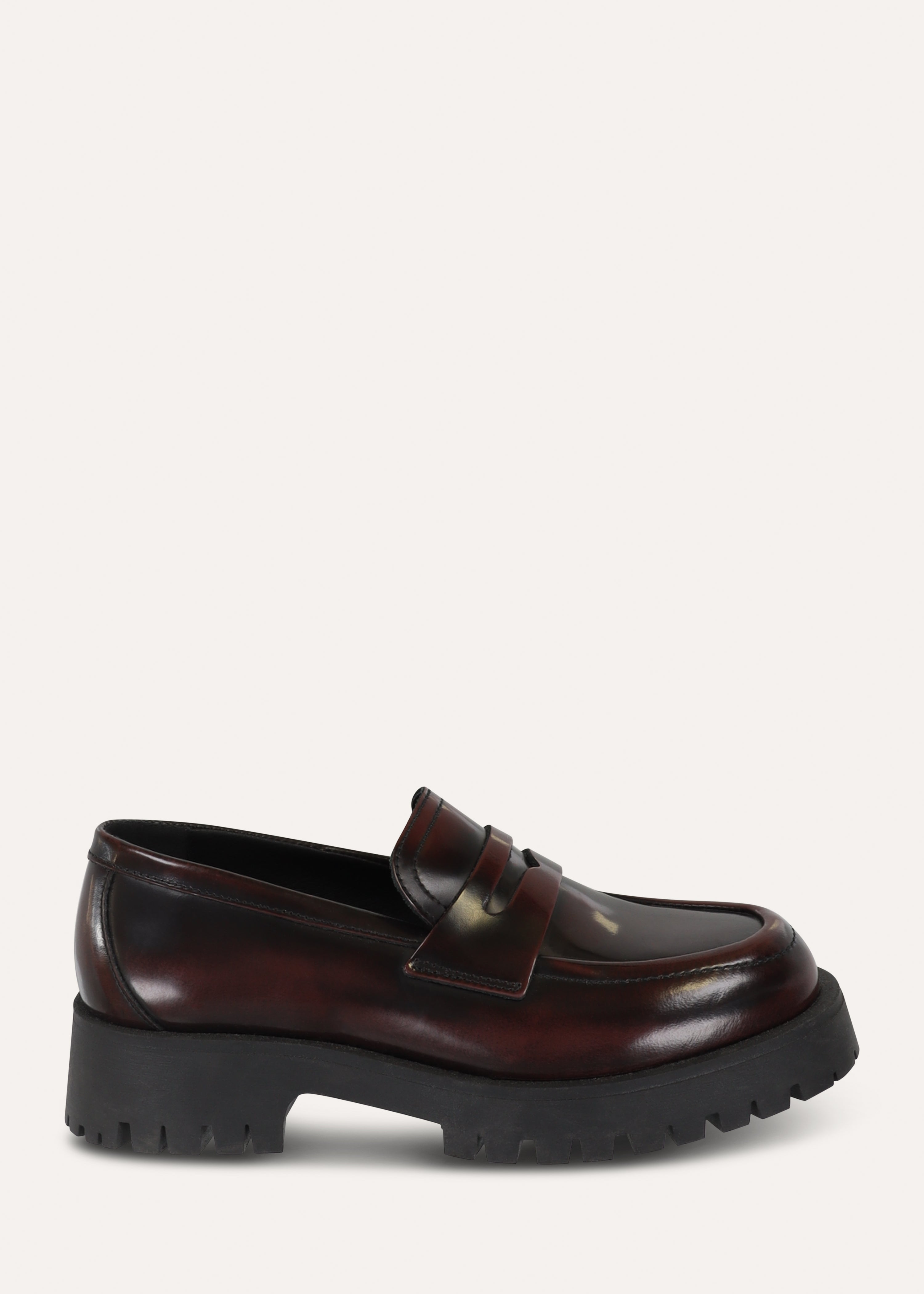 Bordeaux leather loafers