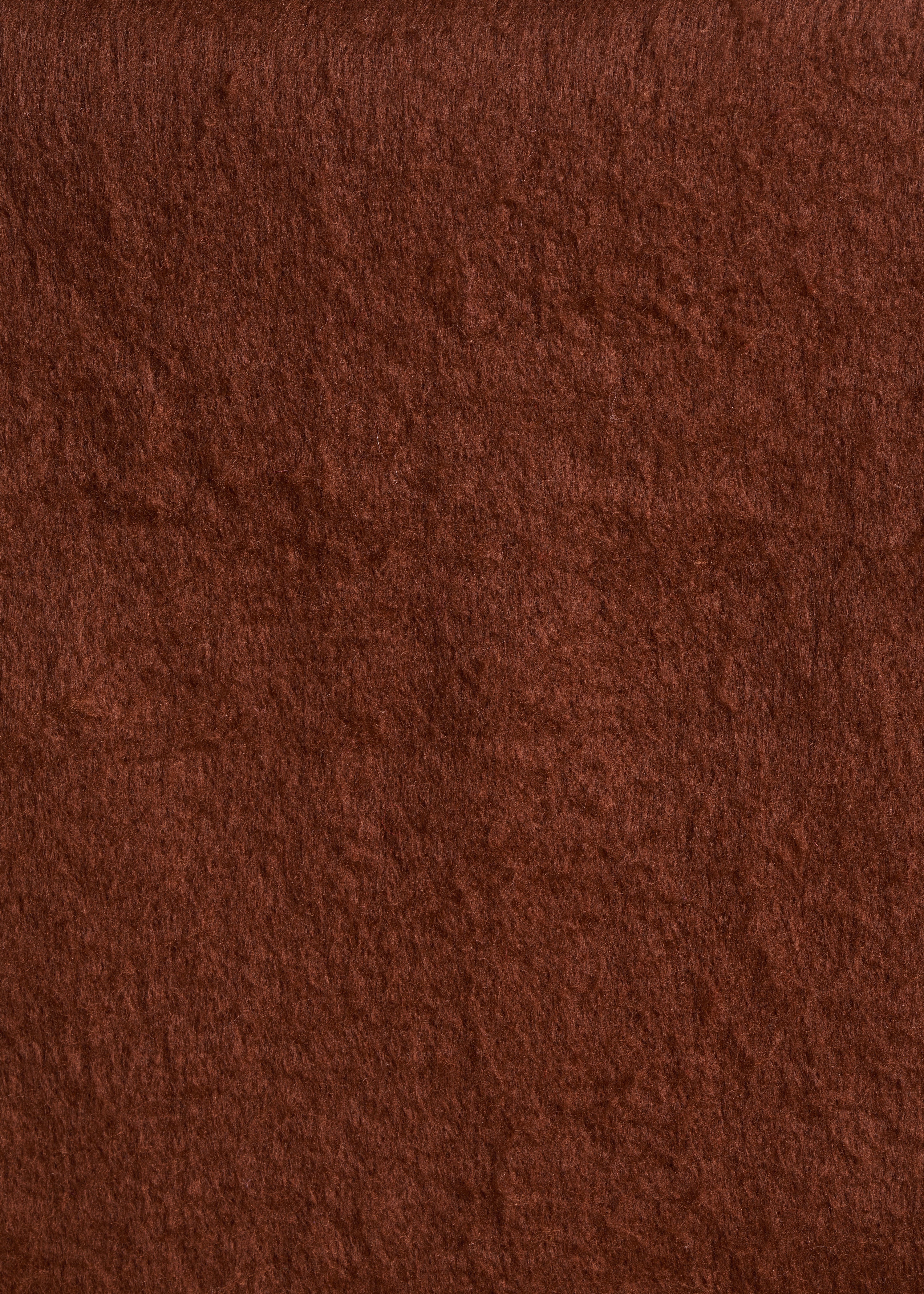 Étole marron unie à franges