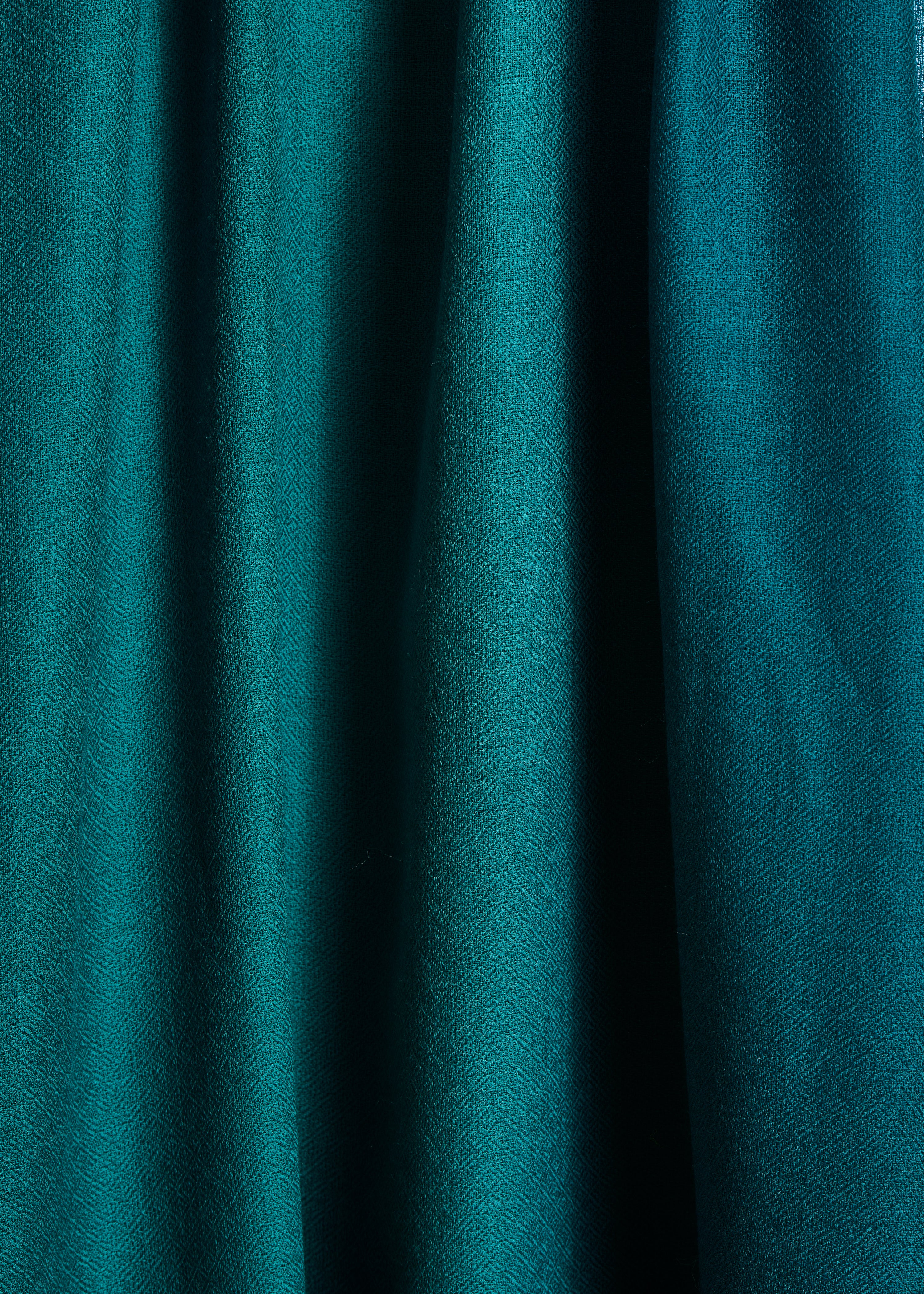 Foulard bleu pétrole en laine et soie