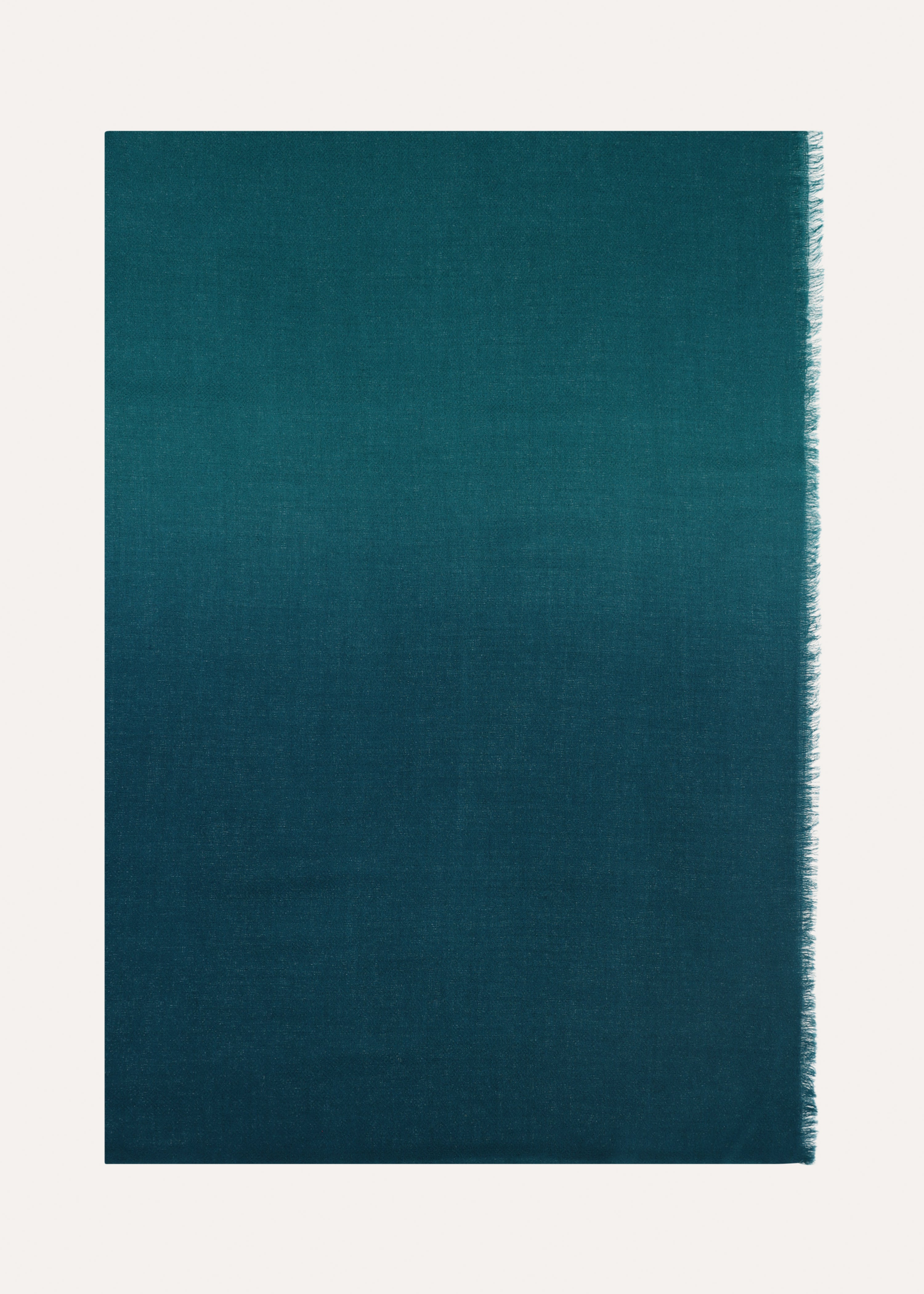 Foulard bleu pétrole en laine et soie