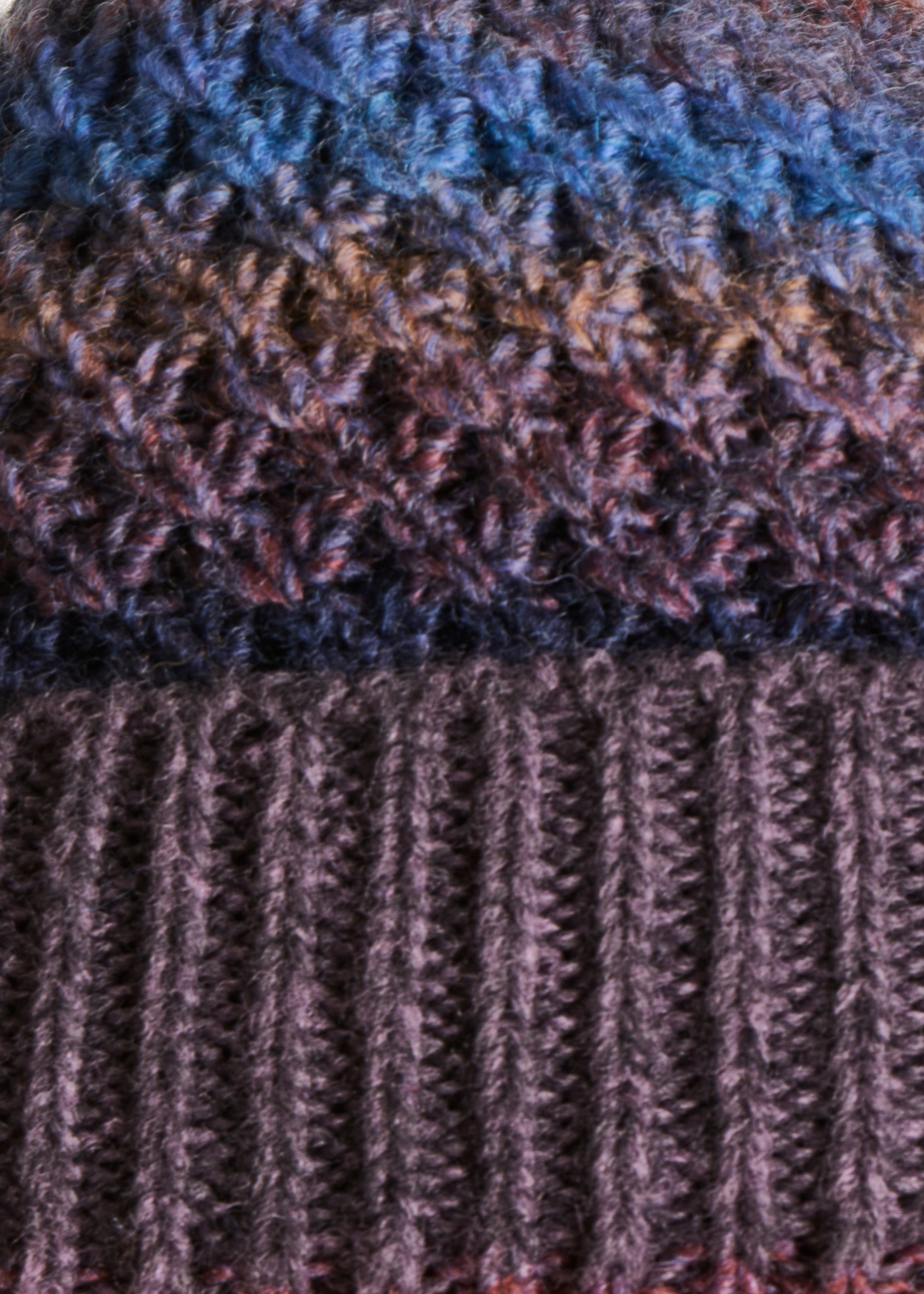 Multicolored knitted beanie