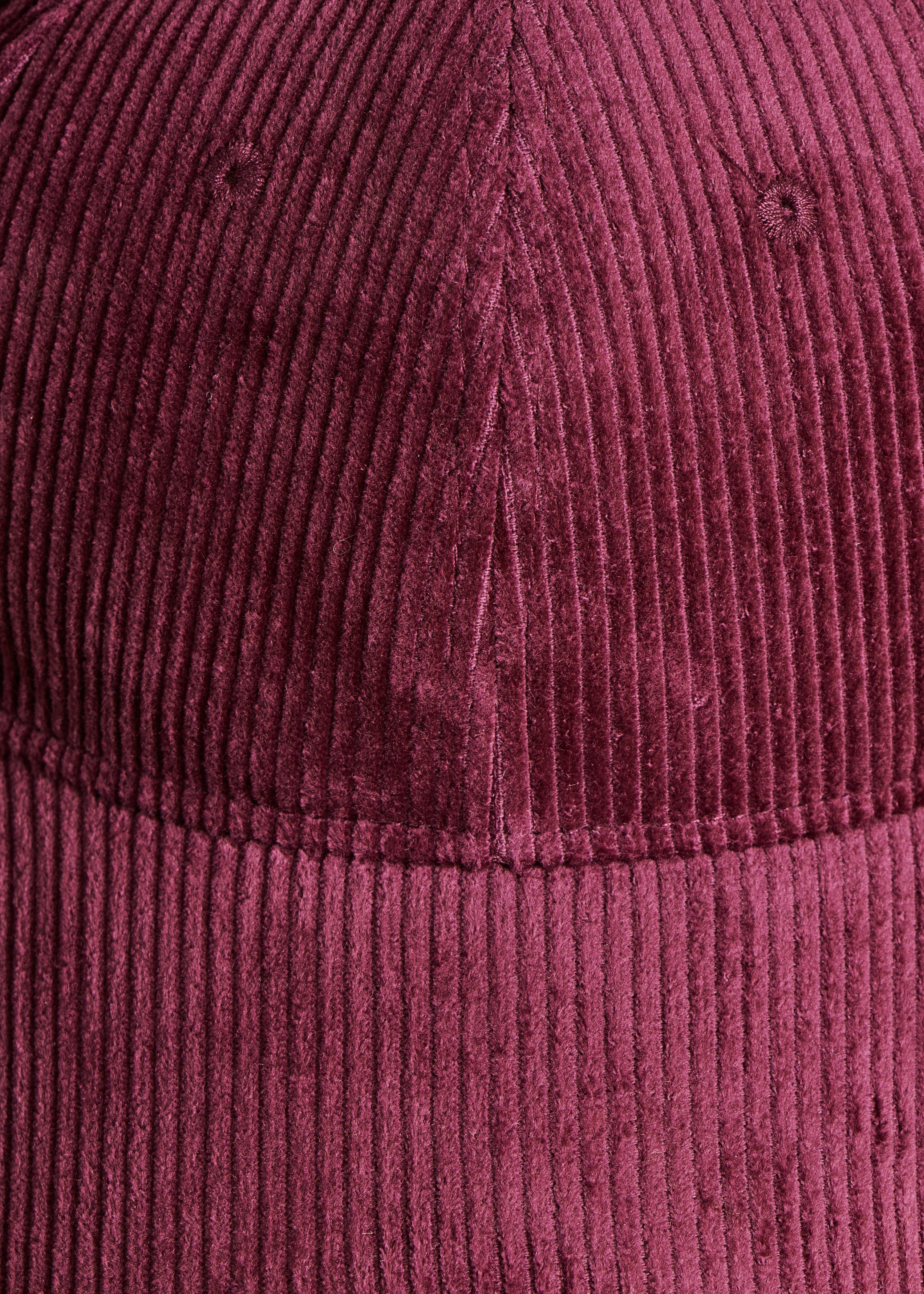 Casquette velours côtelé bordeaux en coton biologique