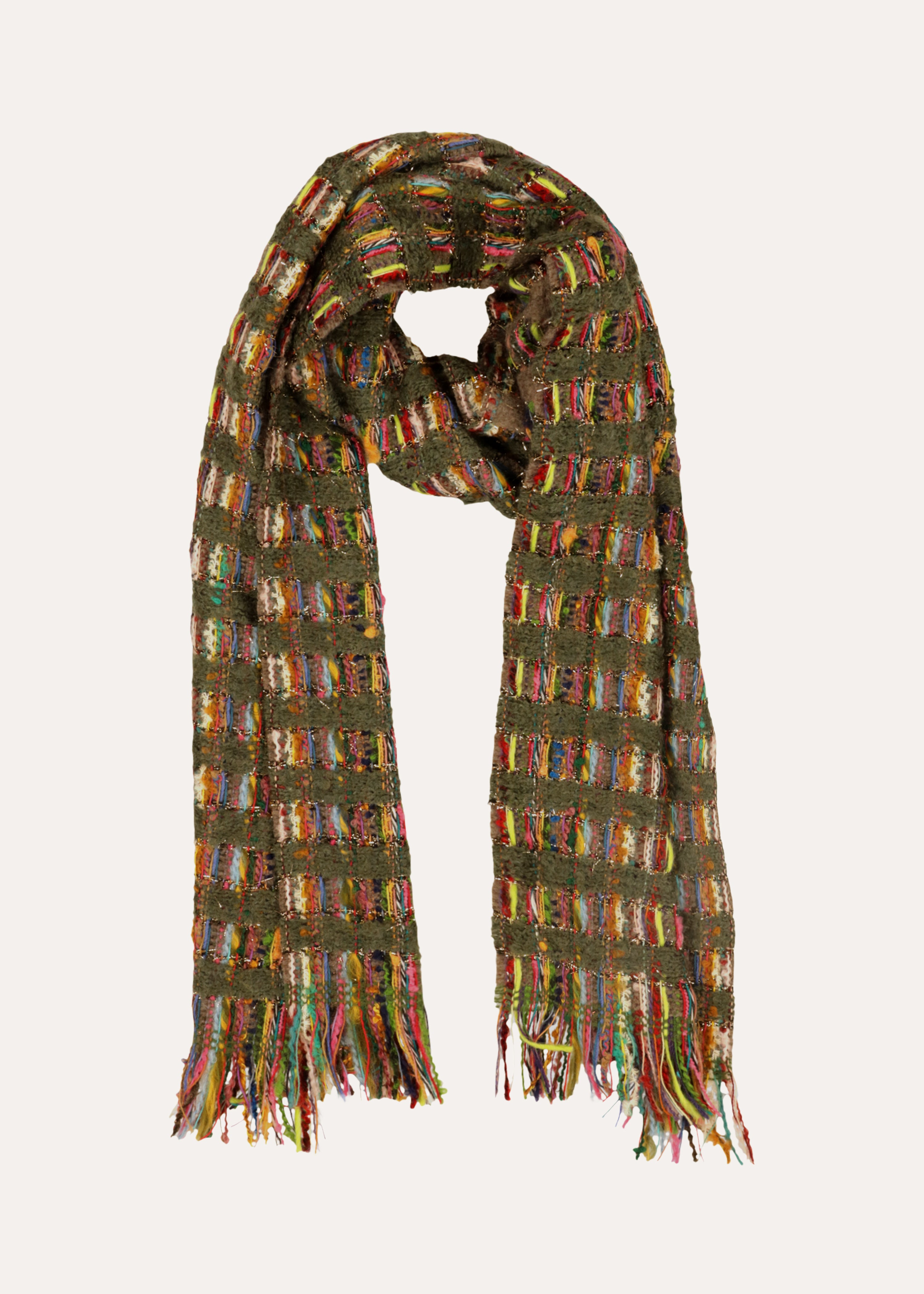Fancy khaki scarf