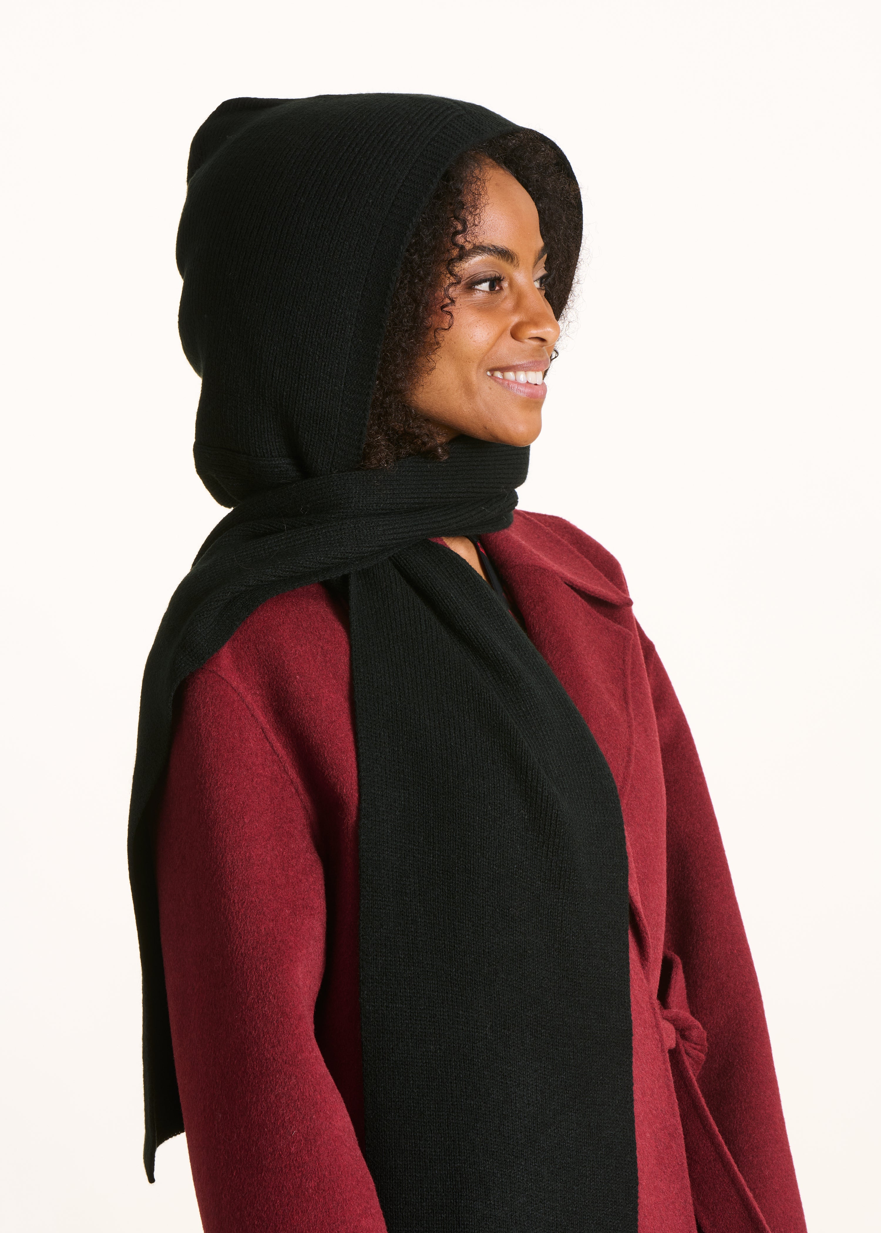 Écharpe capuche noire
