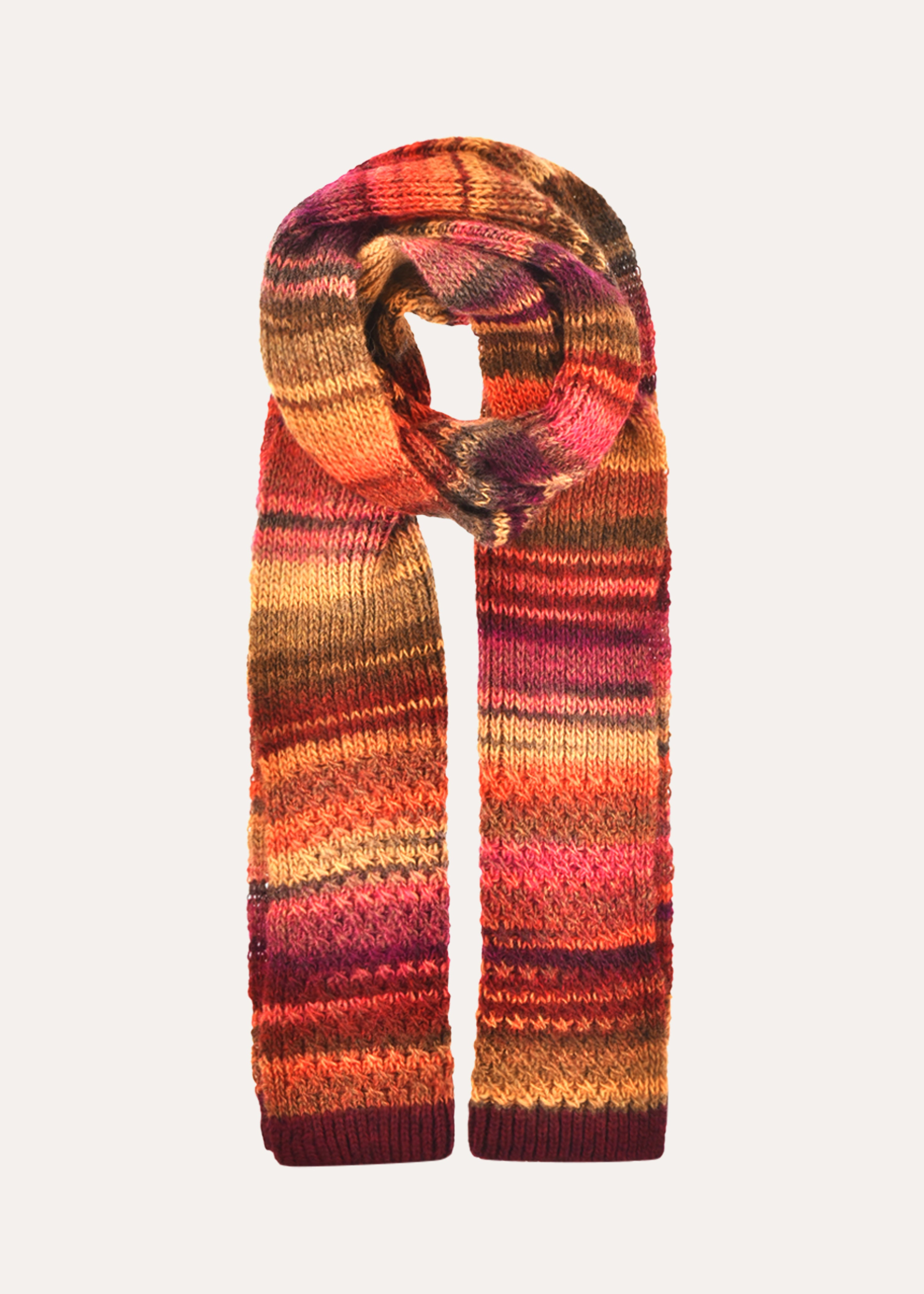 Écharpe tricotée multicolore