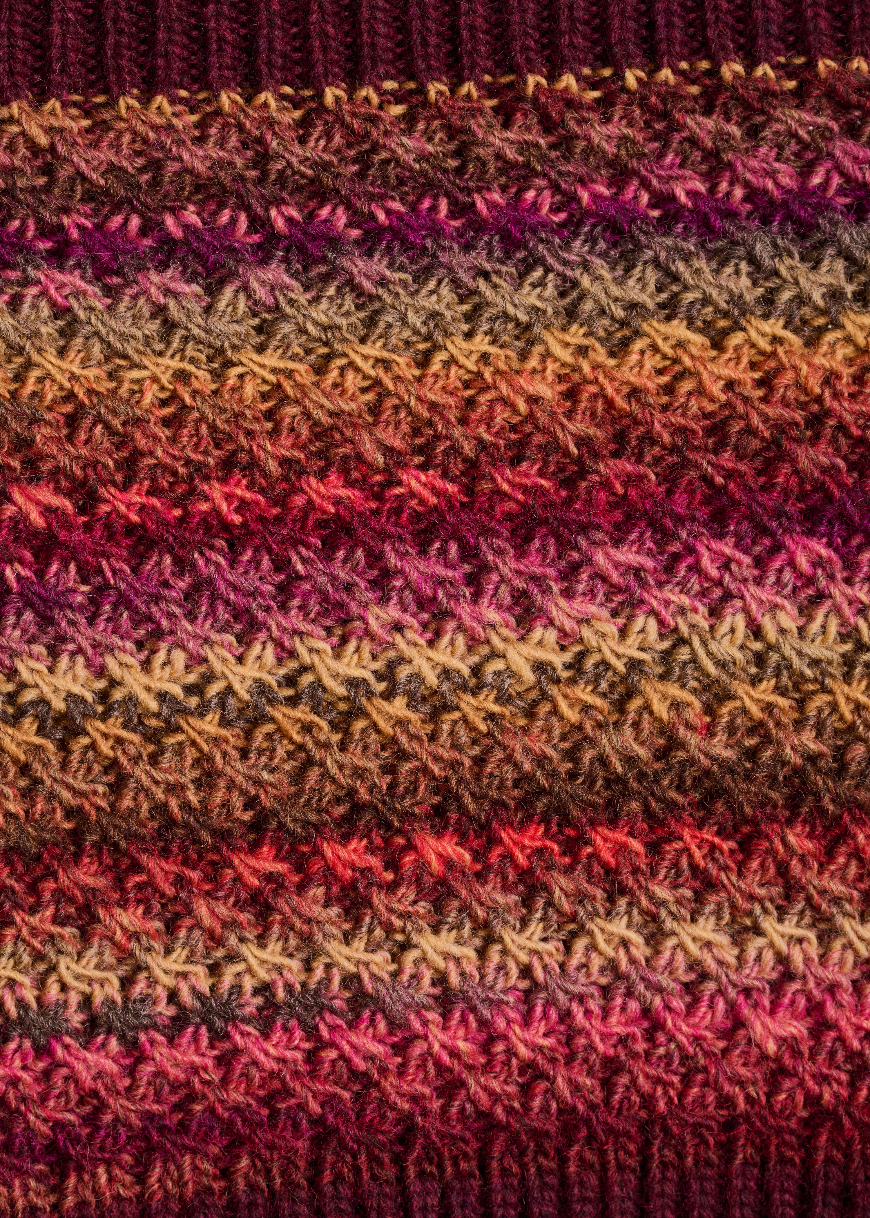 Tour de cou tricoté multicolore