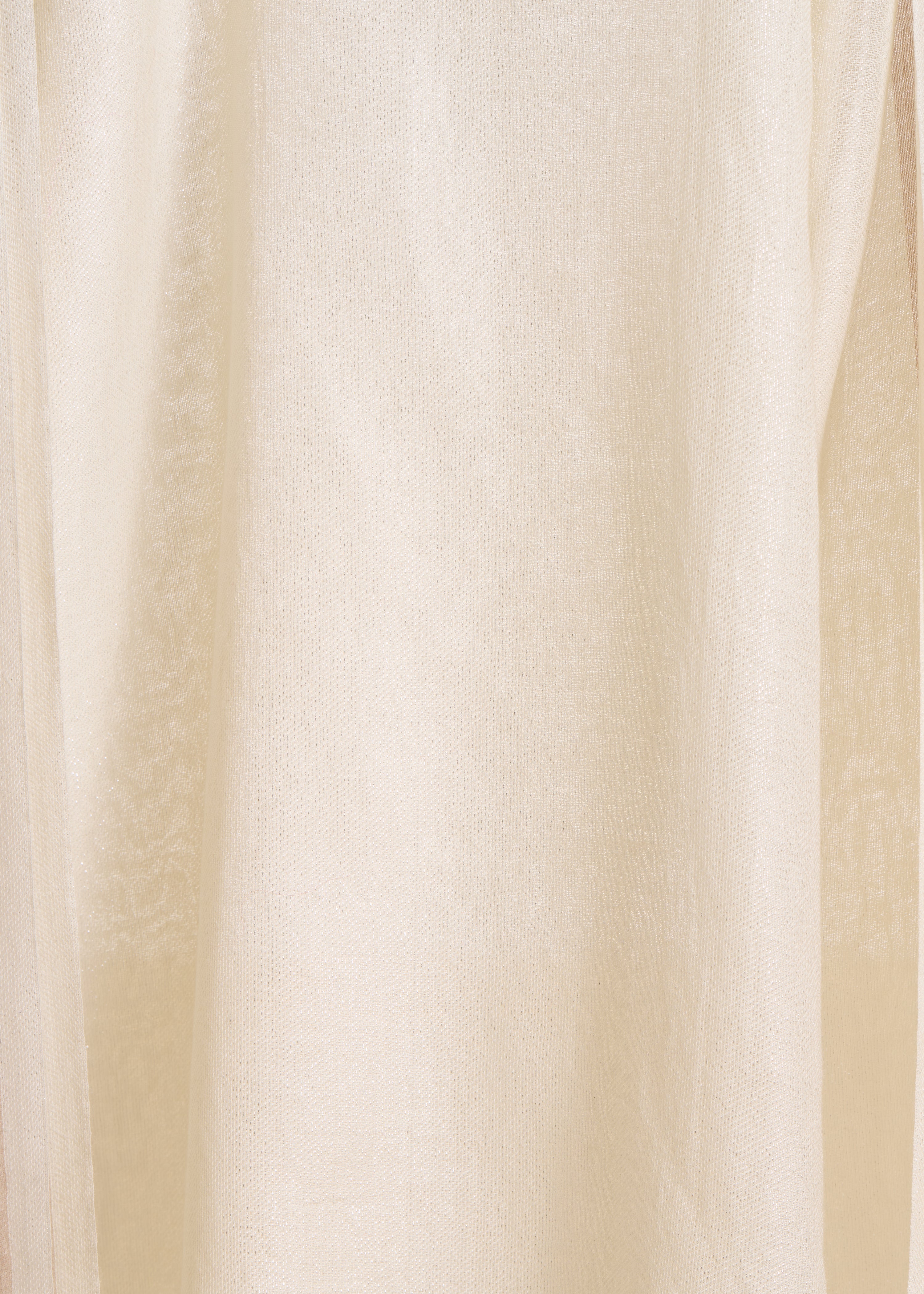 Foulard écru en laine et coton irisé