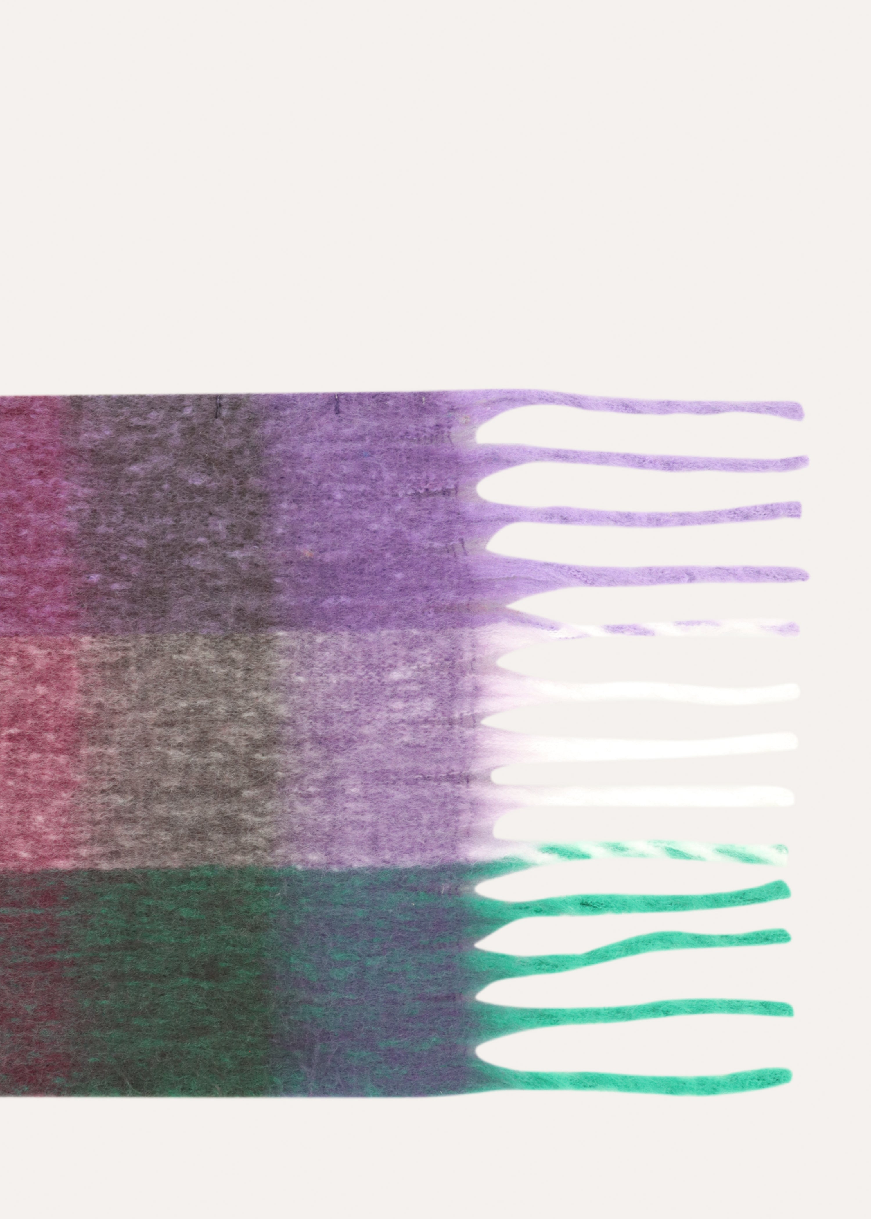 Paarse geruite sjaal