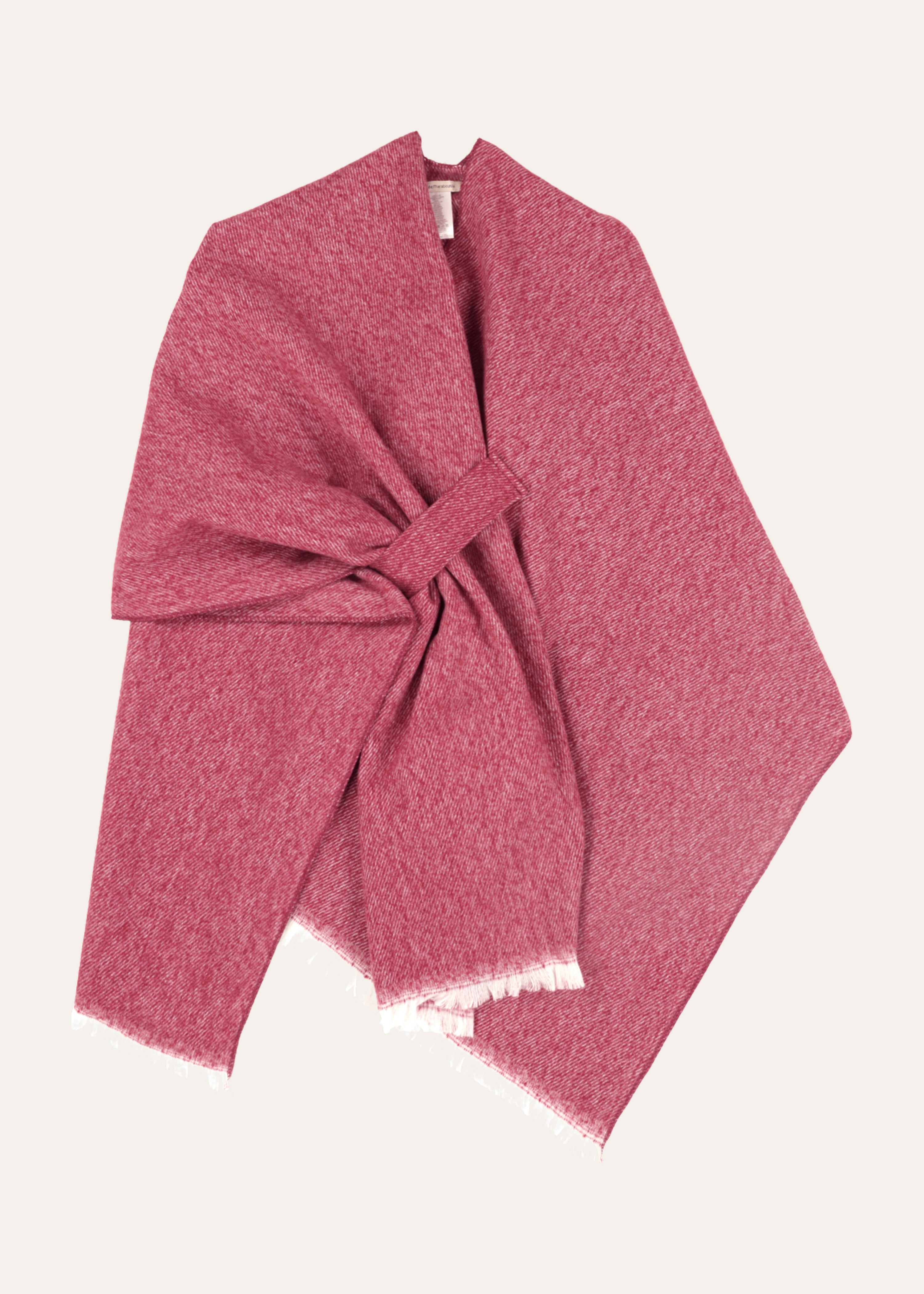 Poncho rouge à franges