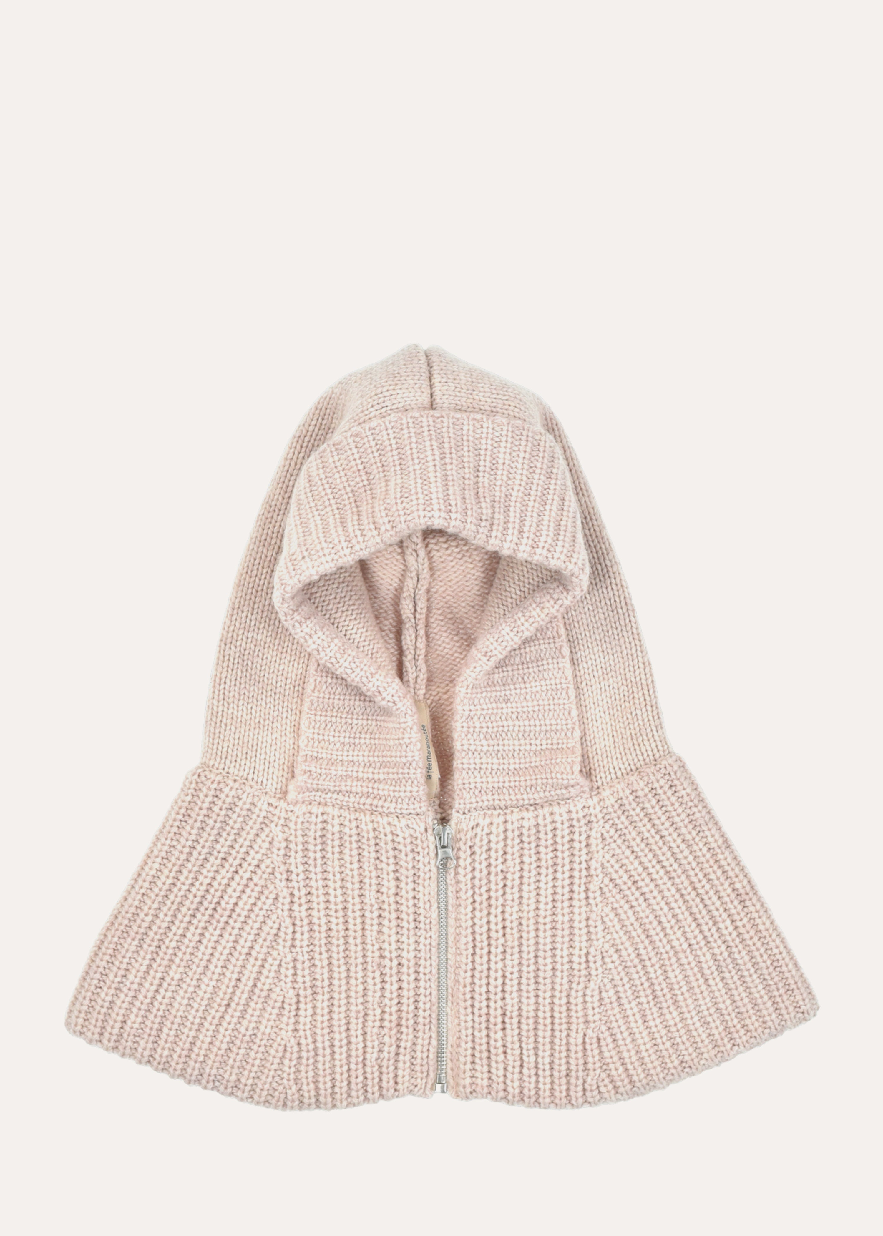 Capuche tricotée oversize beige