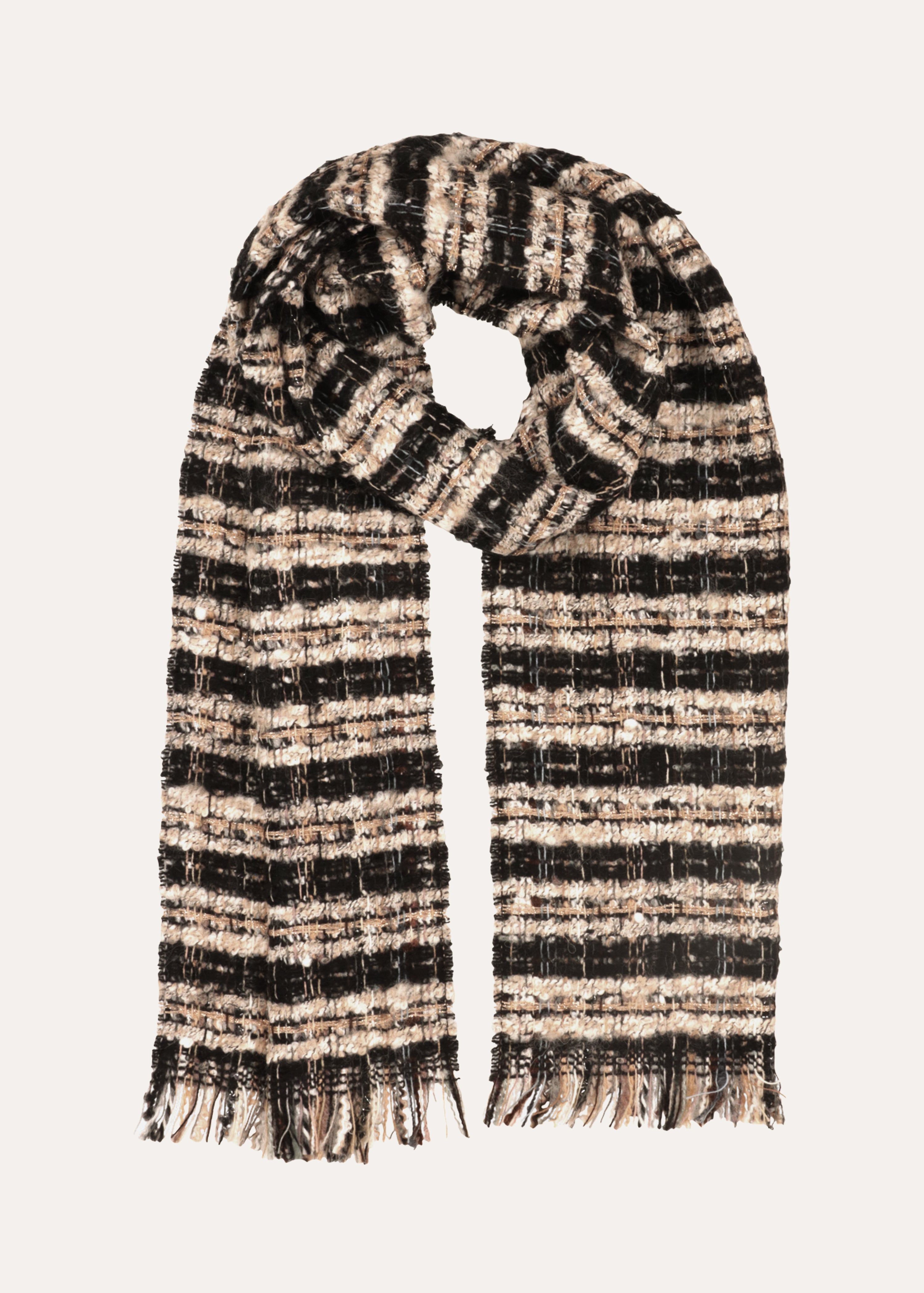 Sciarpa nera a quadri