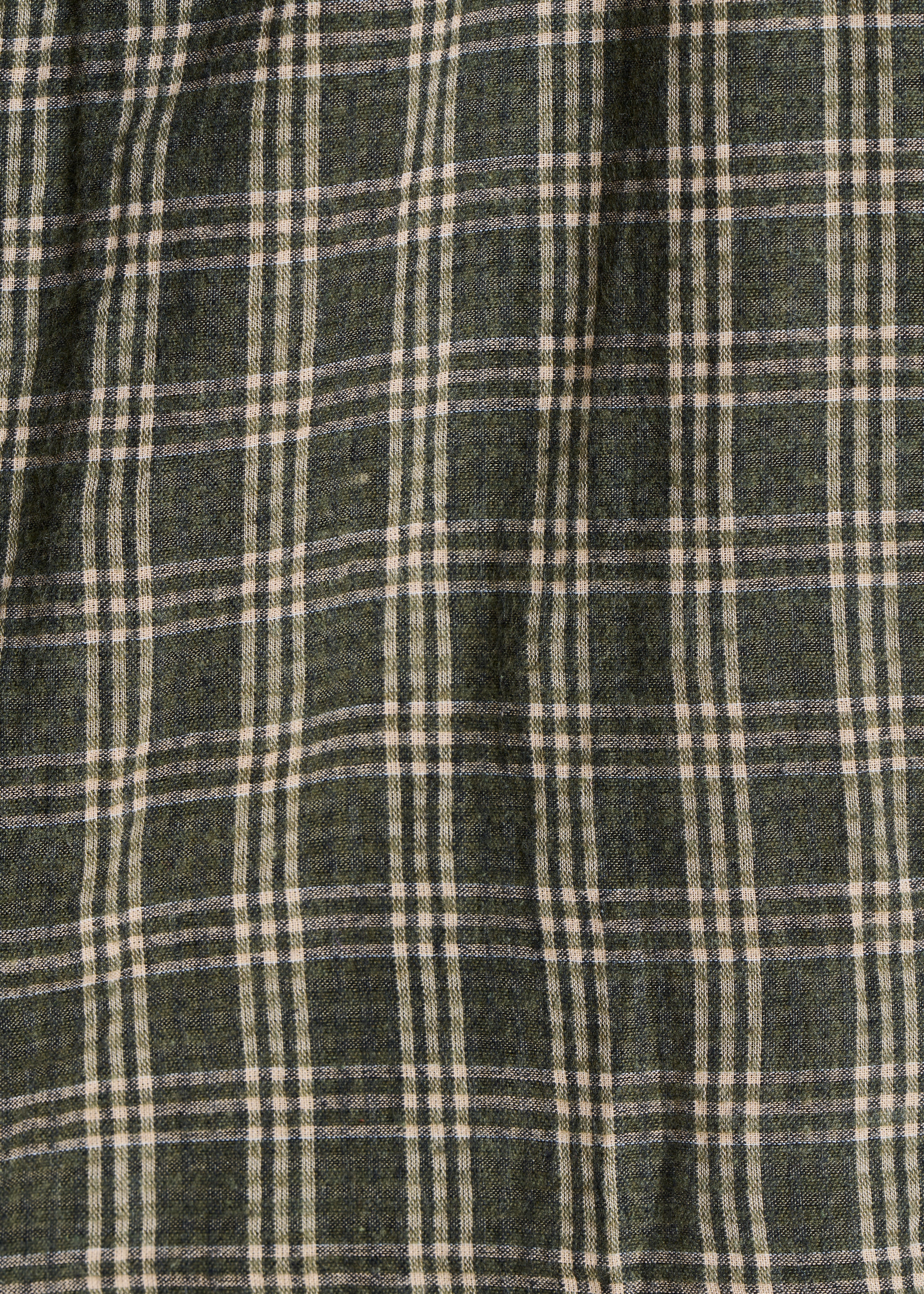 Chemise kaki ample à carreaux