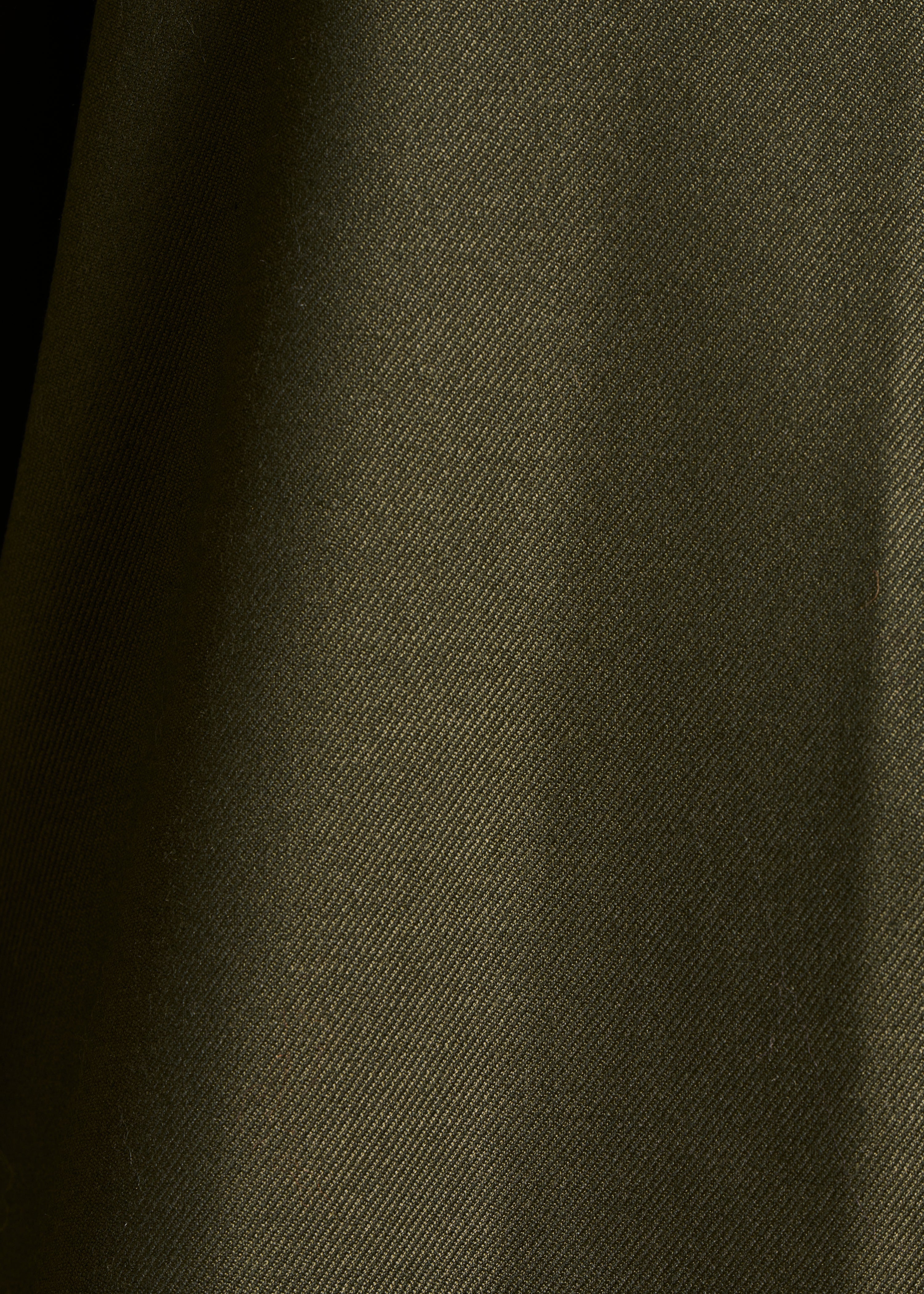 Chemise kaki en flanelle dos plissé