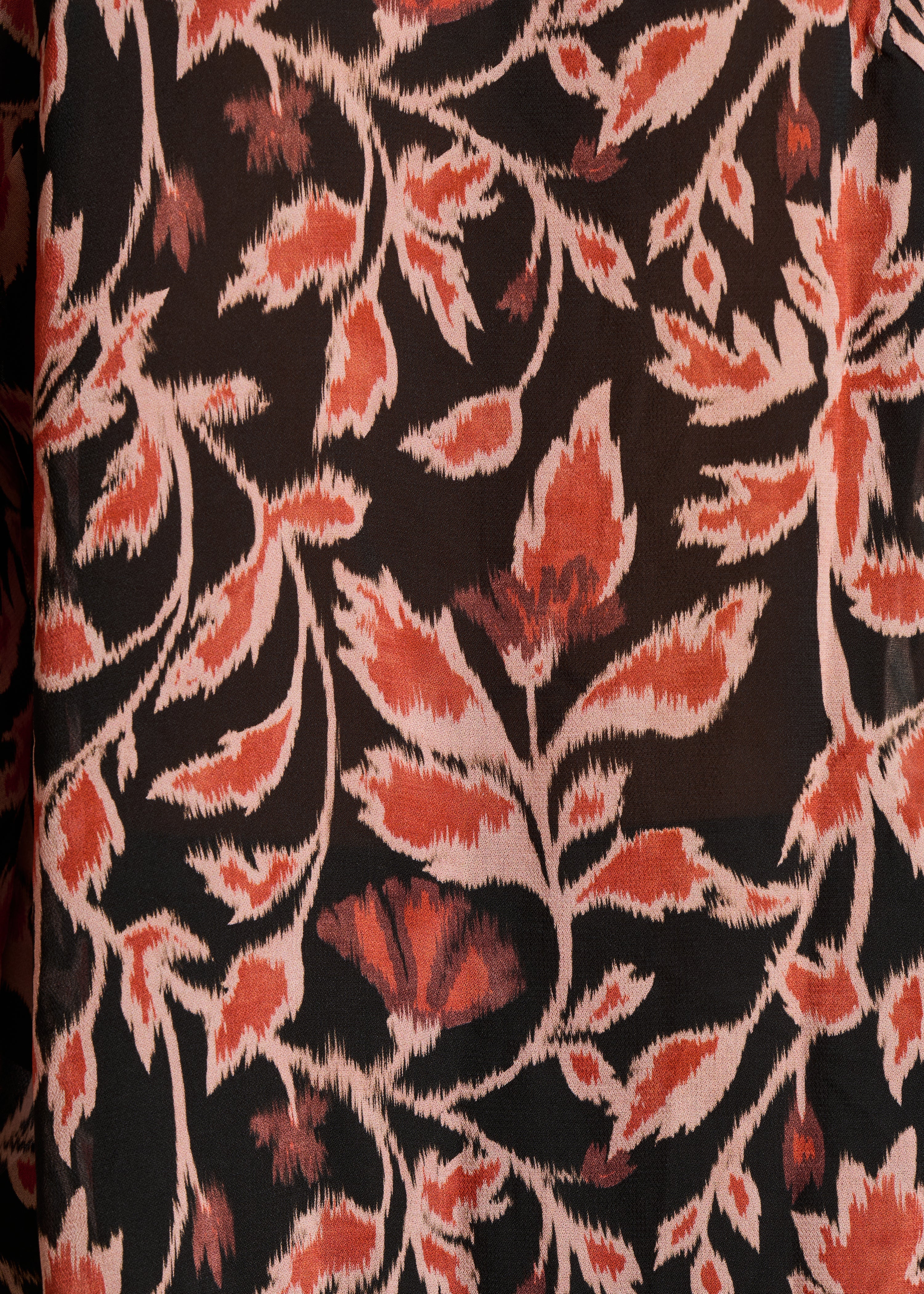 Chemise imprimée noire manches longues