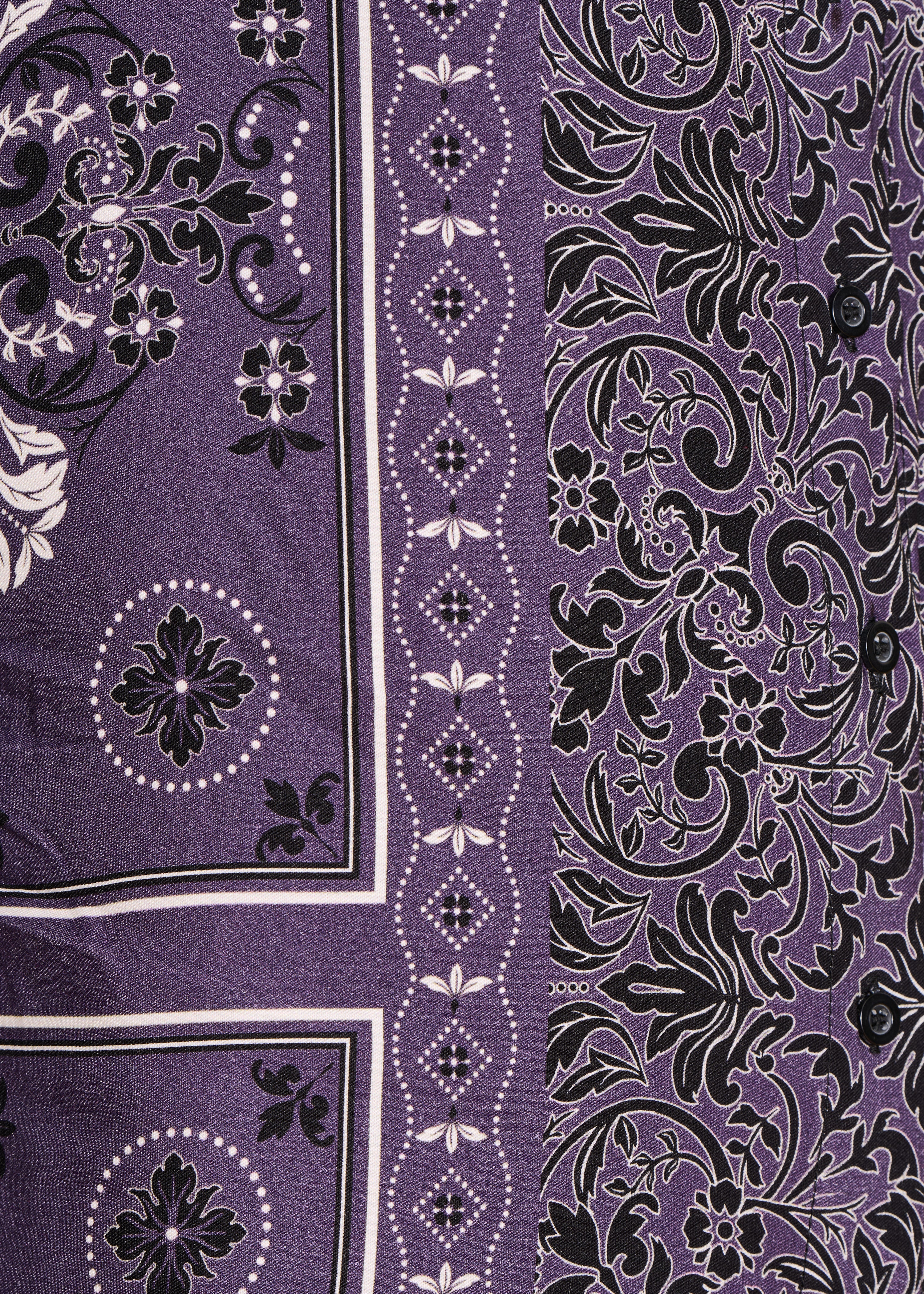 Chemise ample prune à imprimé foulard en twill