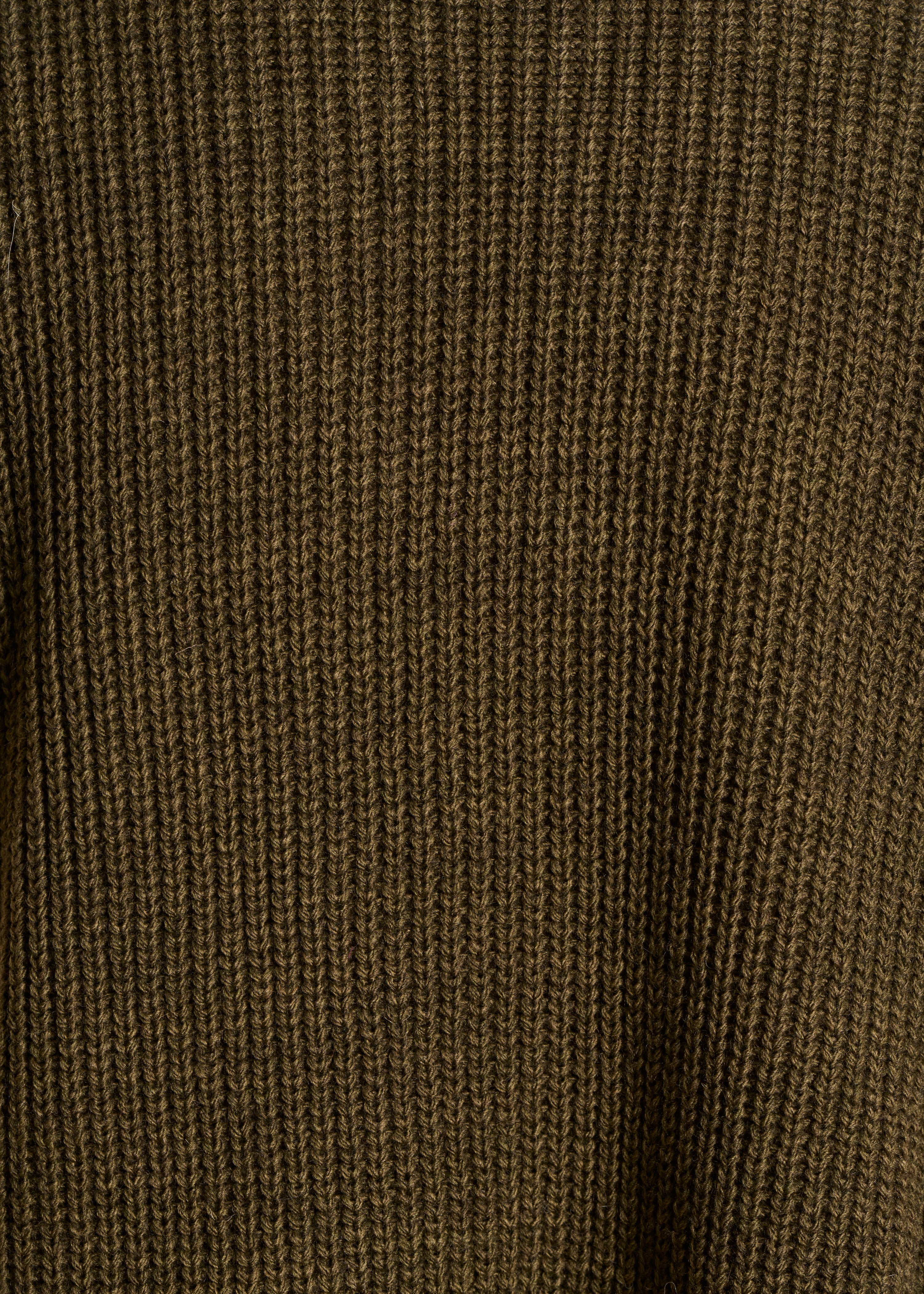 Kurze ärmellose Weste in Perlmuster-Khaki