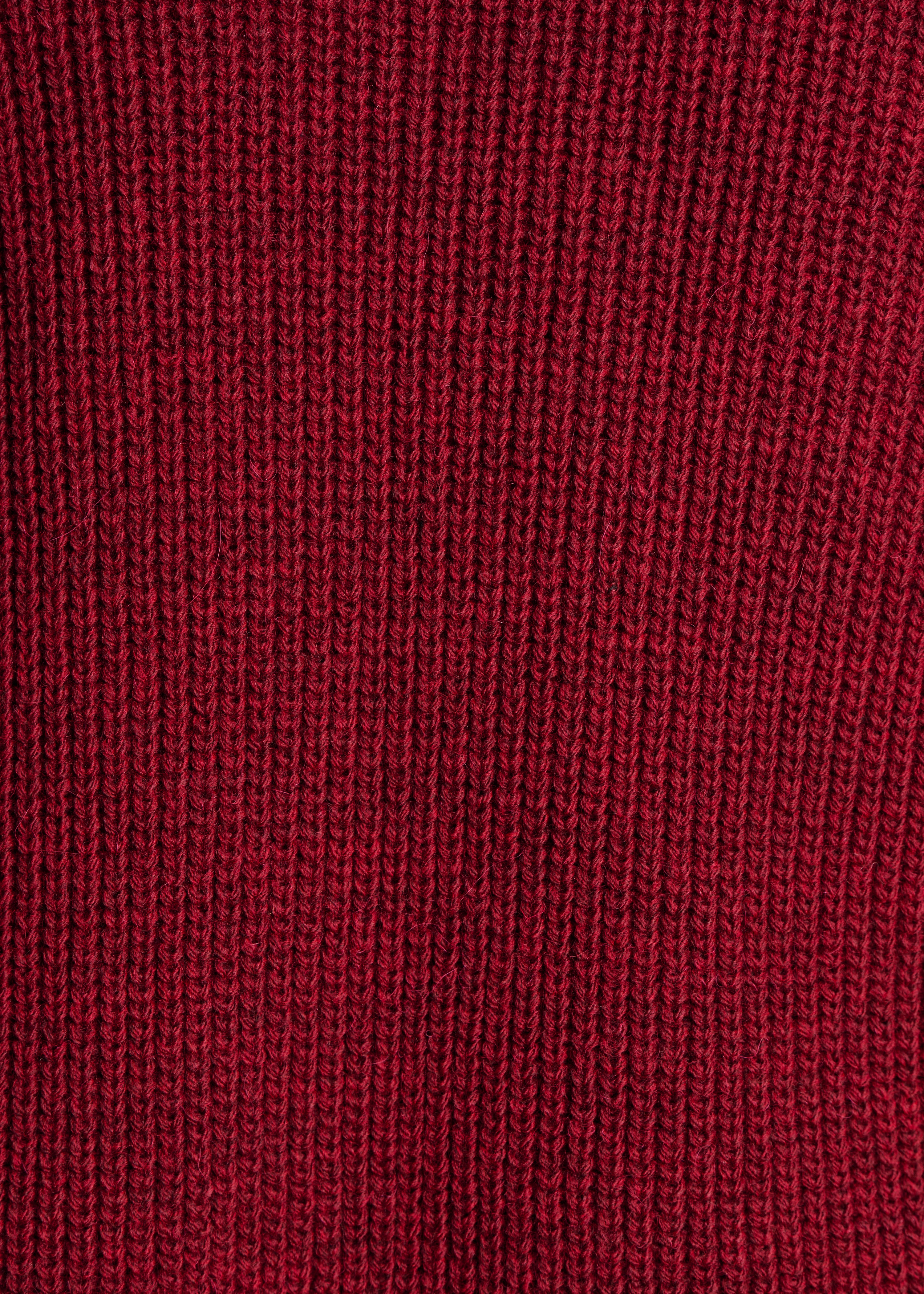 Gilet corto senza maniche bordeaux in coste perlée