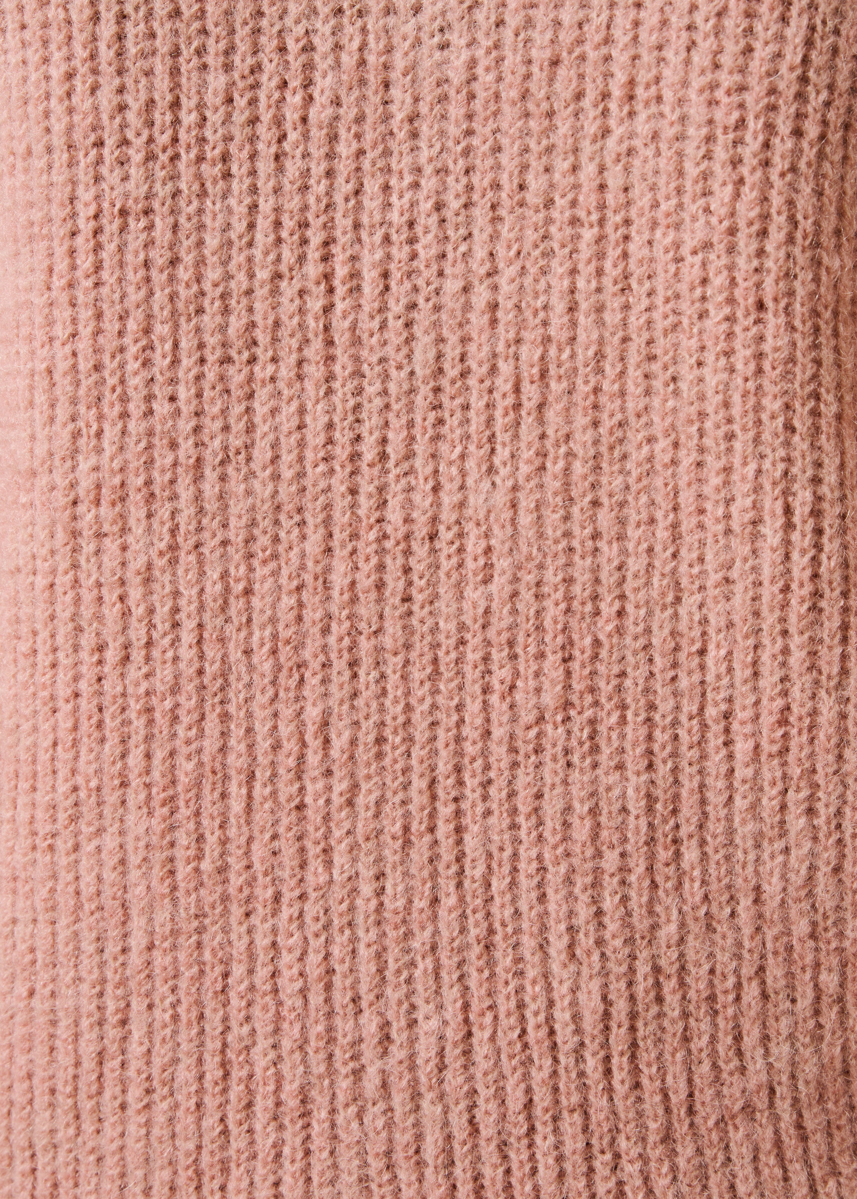 Gilet rose pâle manches longues col rond