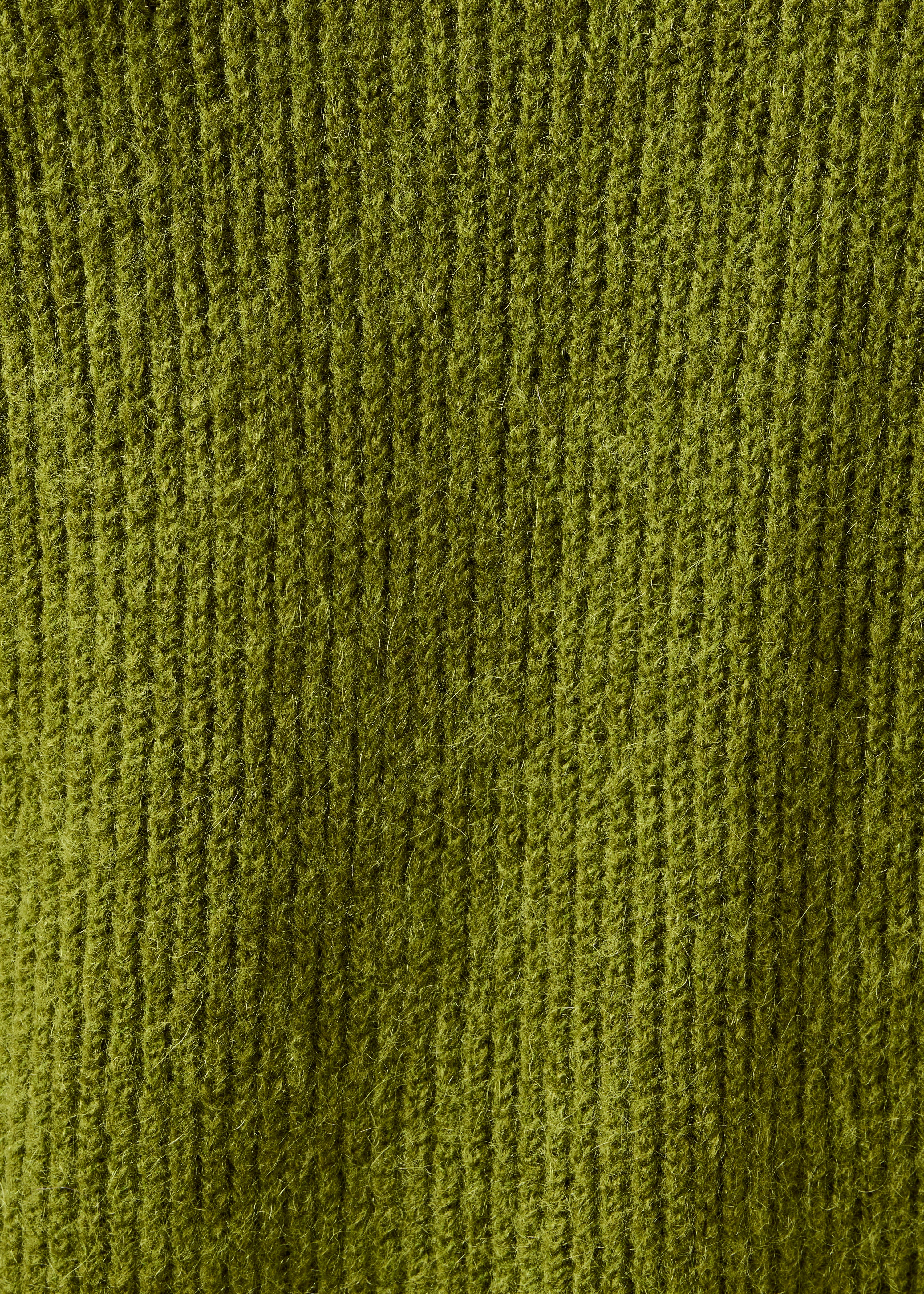 Chaleco verde de manga larga con cuello redondo