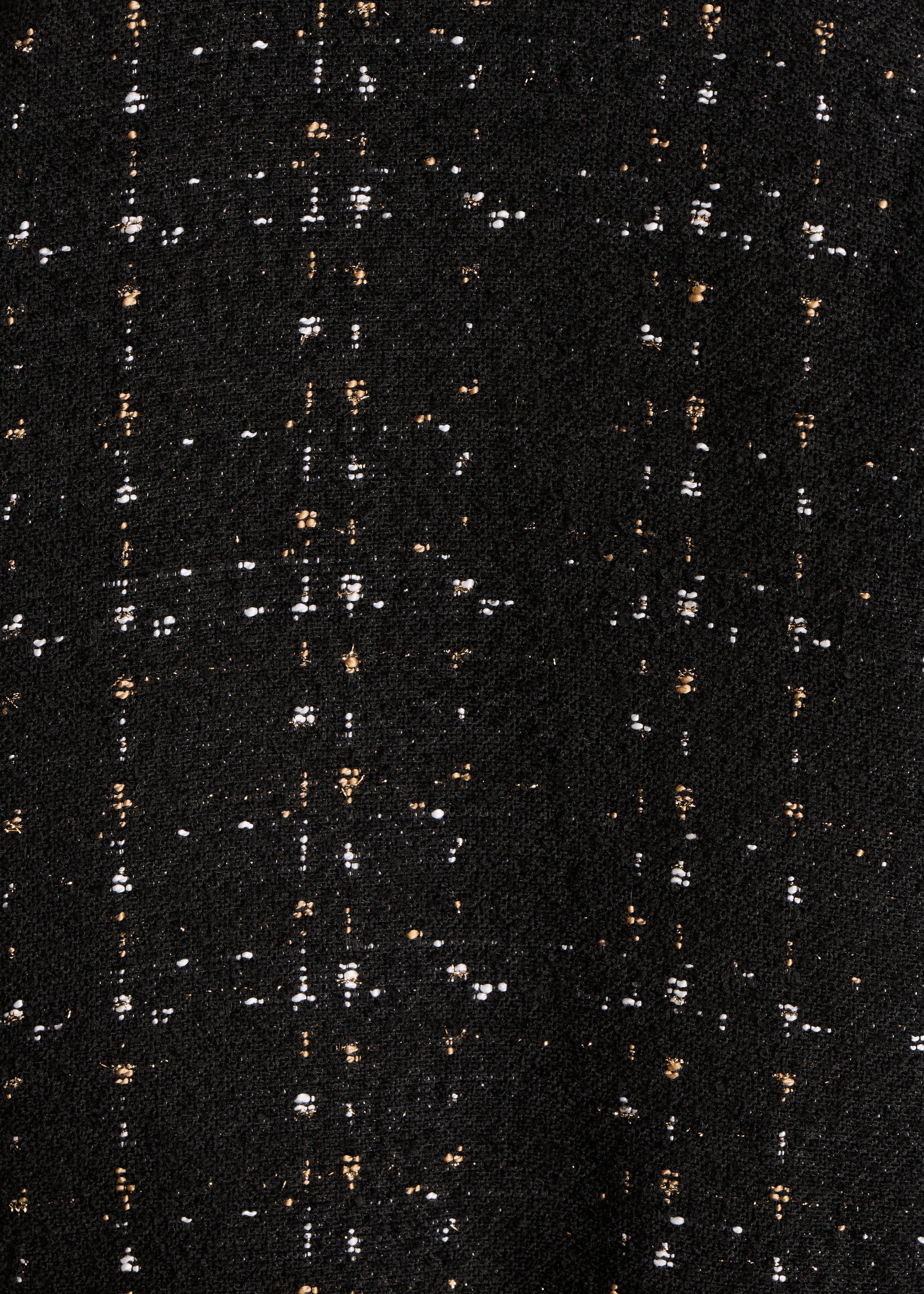 Bomberjacke aus fantasievollem schwarzem Tweed