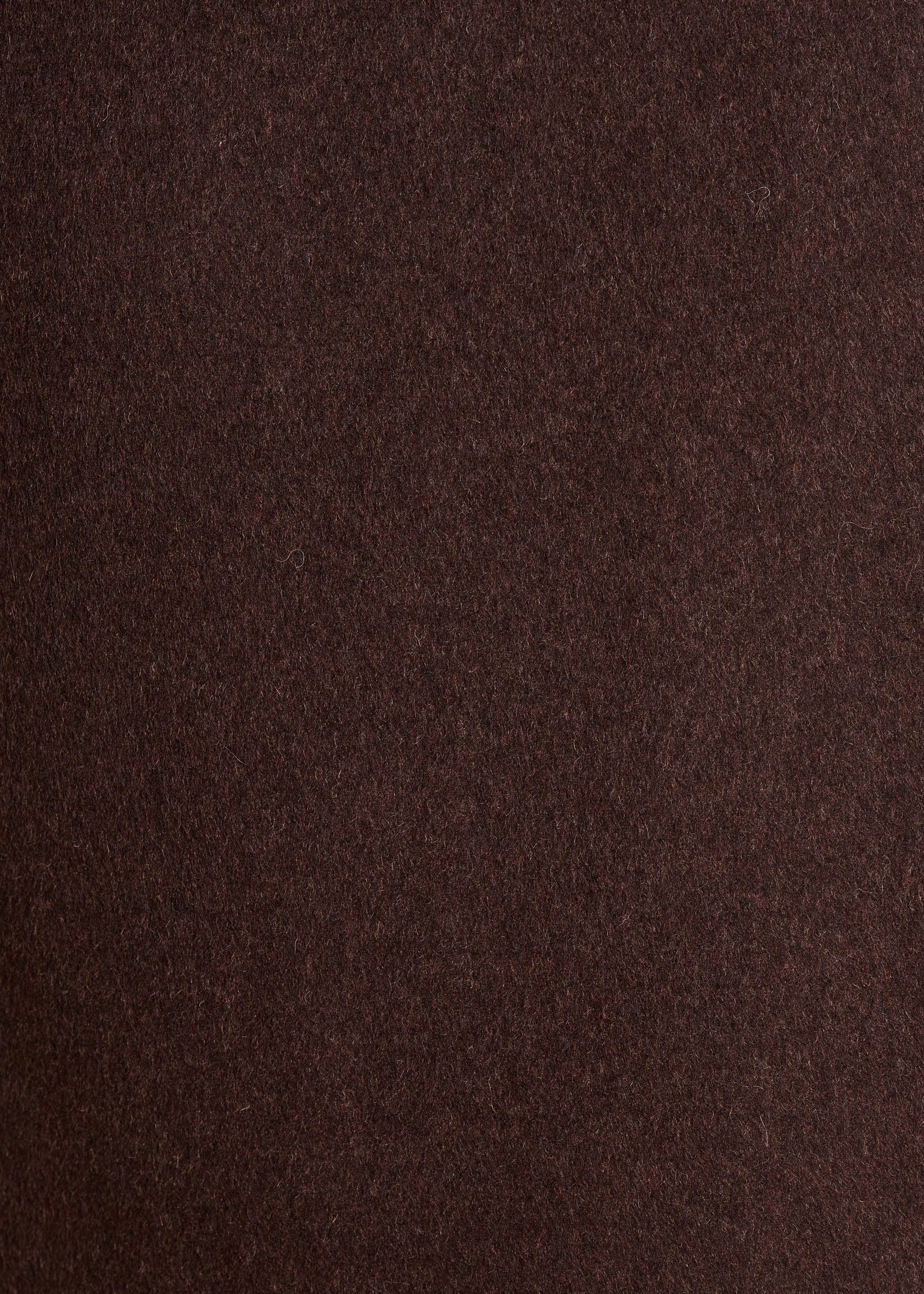 Brauner langer Oversize-Mantel aus Wolle